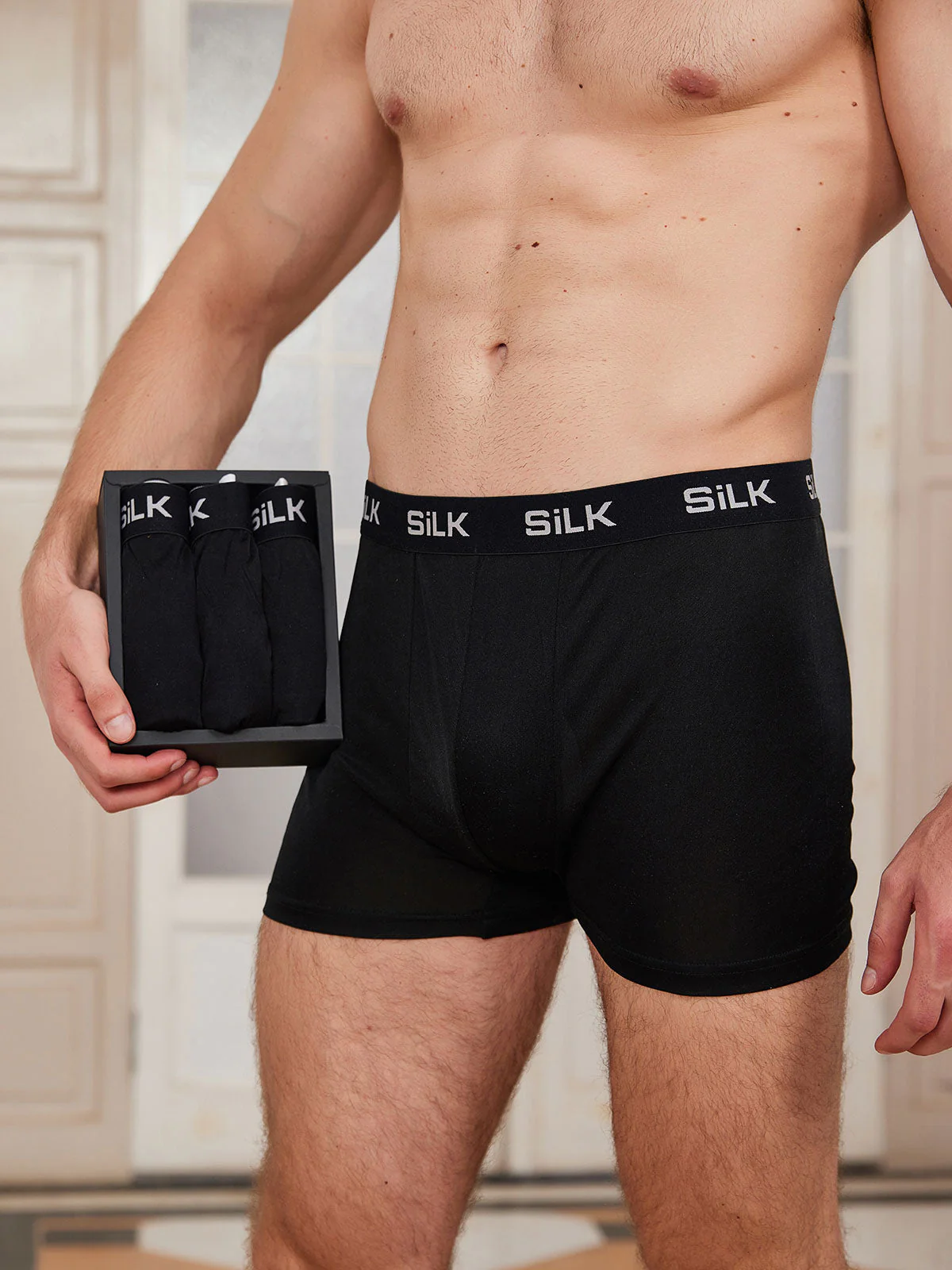 3Pcs Men‘s Ultra Soft Comfy Pure Silk Boxer Underwear - Image 6