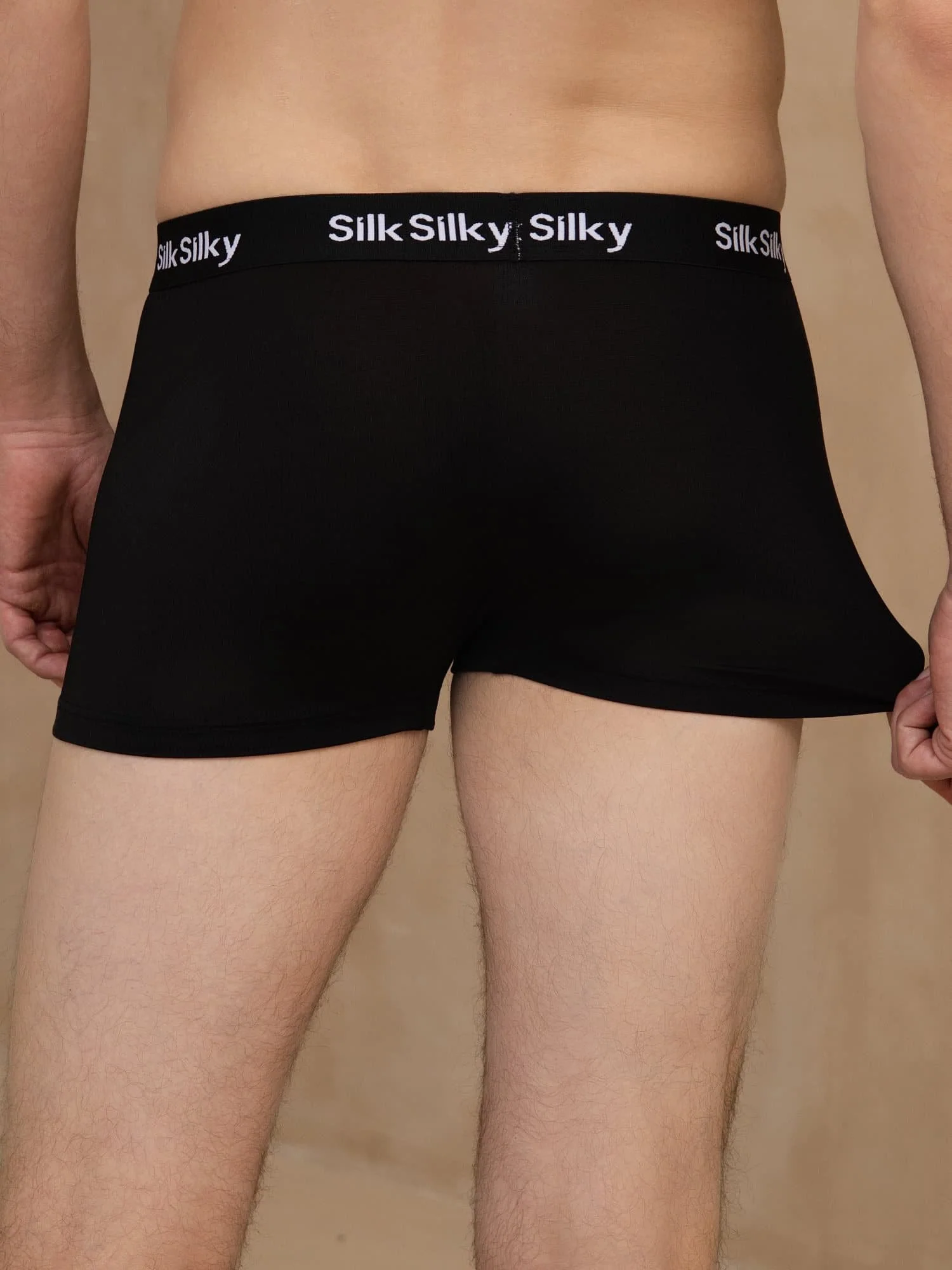 3Pcs Pure Silk Men's Comfort Breathable Boxer Brief Underwear - Image 7
