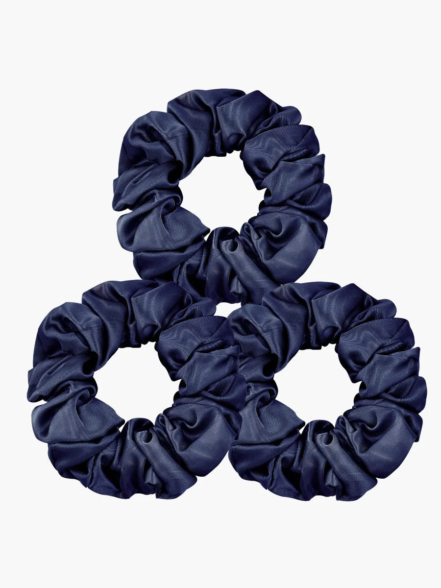 3Pcs Bundle Pure Silk Large Hair Scrunchies - 3.5cm - Image 17