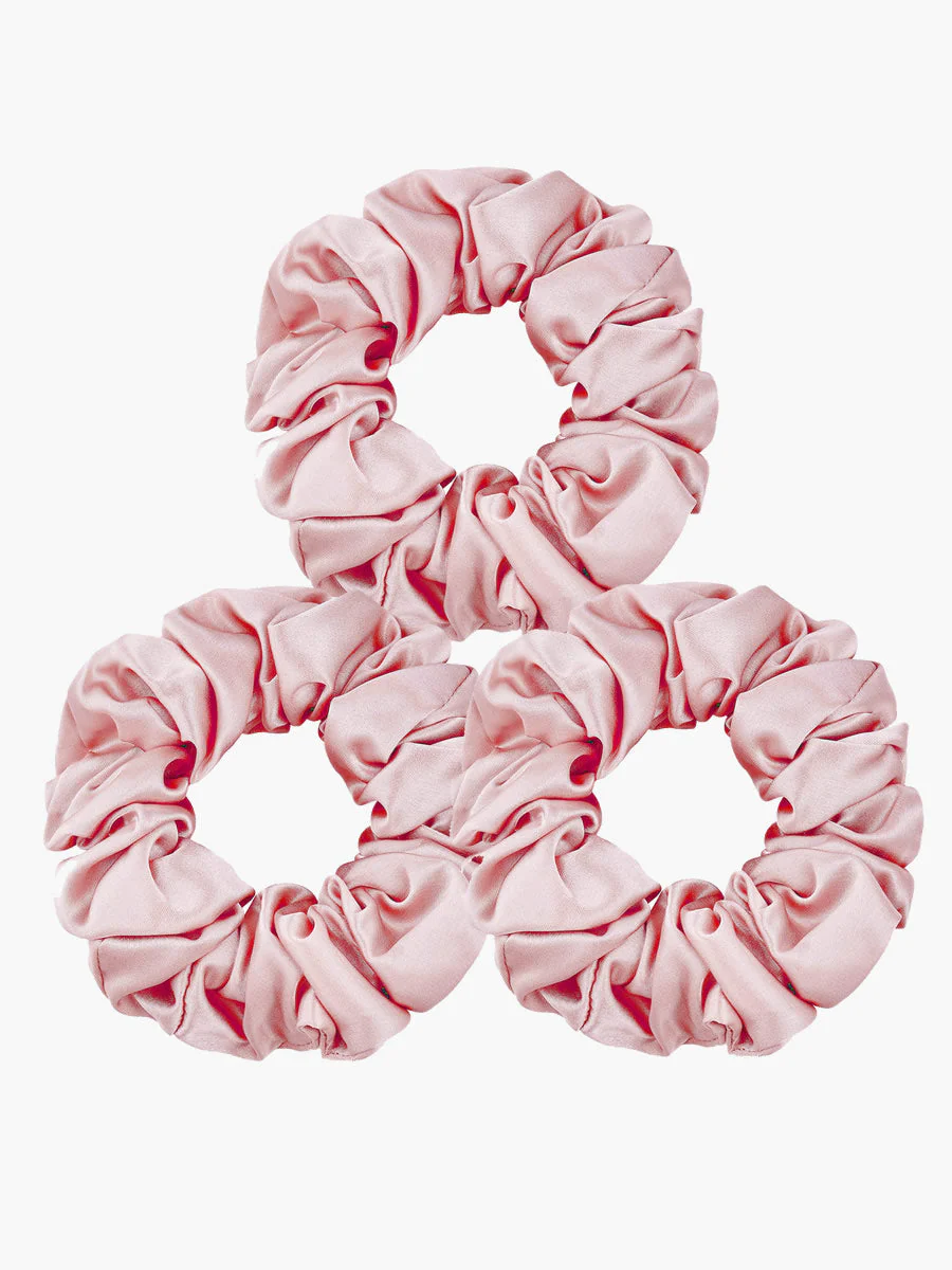 3Pcs Bundle Pure Silk Large Hair Scrunchies - 3.5cm - Image 31