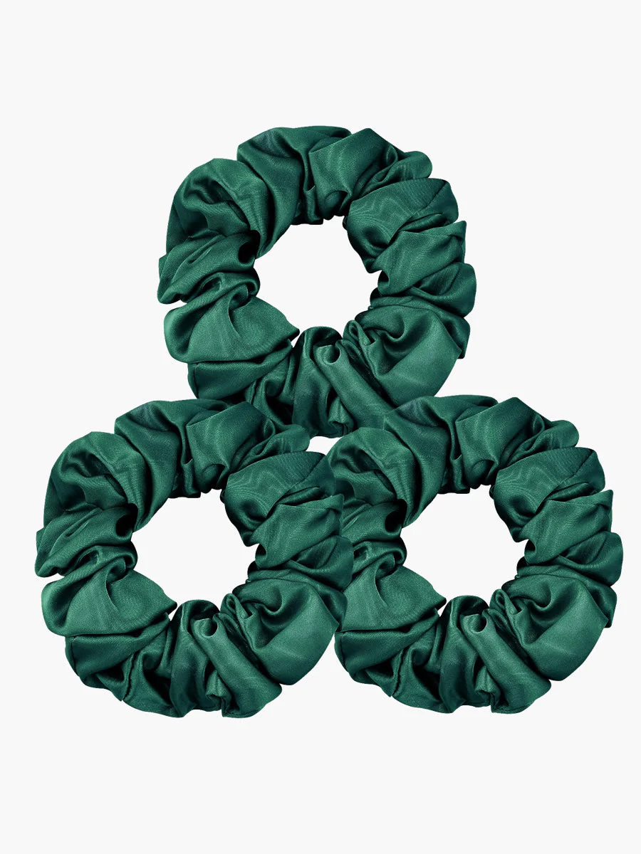 3Pcs Bundle Pure Silk Large Hair Scrunchies - 3.5cm - Image 35