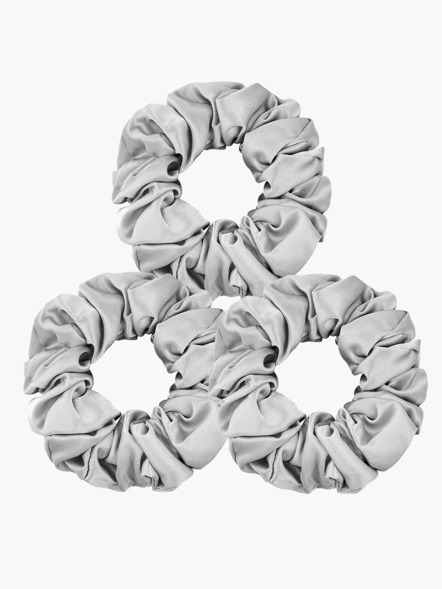 3Pcs Bundle Pure Silk Large Hair Scrunchies - 3.5cm - Image 42