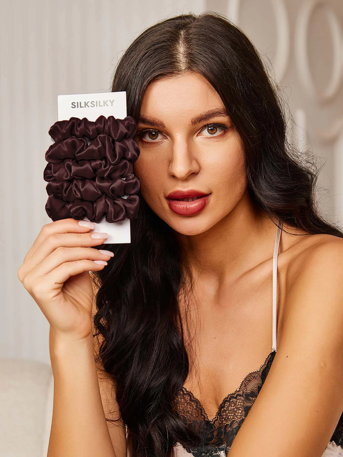 5Pcs Bundle Pure Silk Classic Hair Scrunchies - 2cm - Image 29