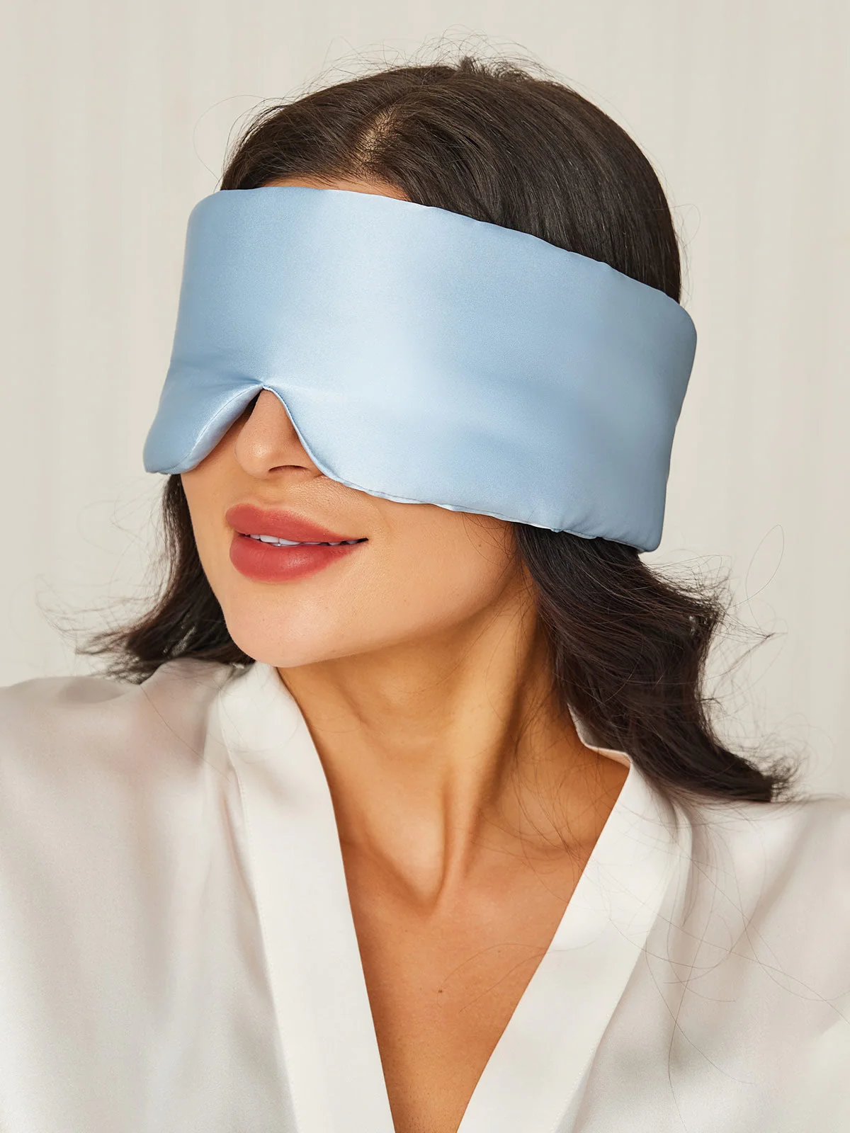 Adjustable Velcro Wrap-Around Silk Sleep Eye Mask - Image 22