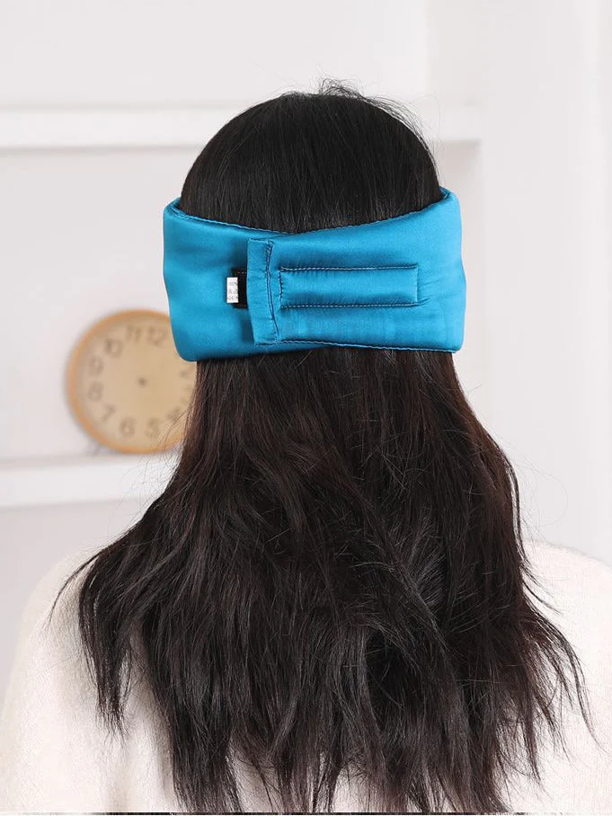Adjustable Velcro Wrap-Around Silk Sleep Eye Mask - Image 31