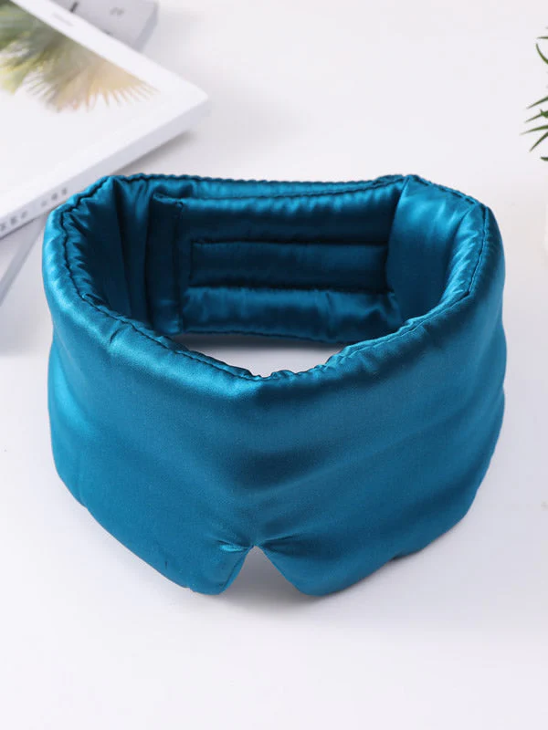 Adjustable Velcro Wrap-Around Silk Sleep Eye Mask - Image 34
