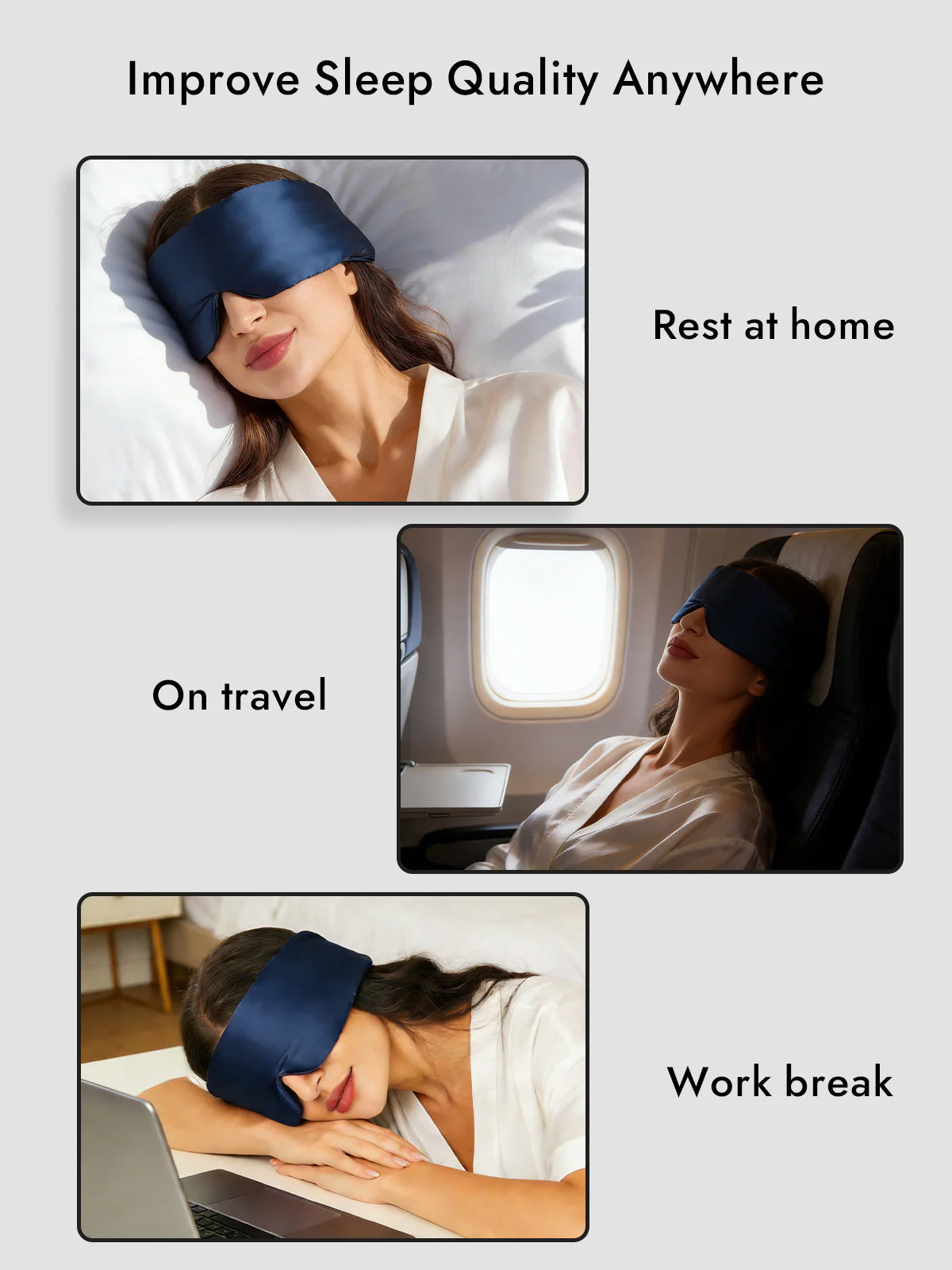 Elegant One Piece Silk Sleep Eye Mask - Image 18