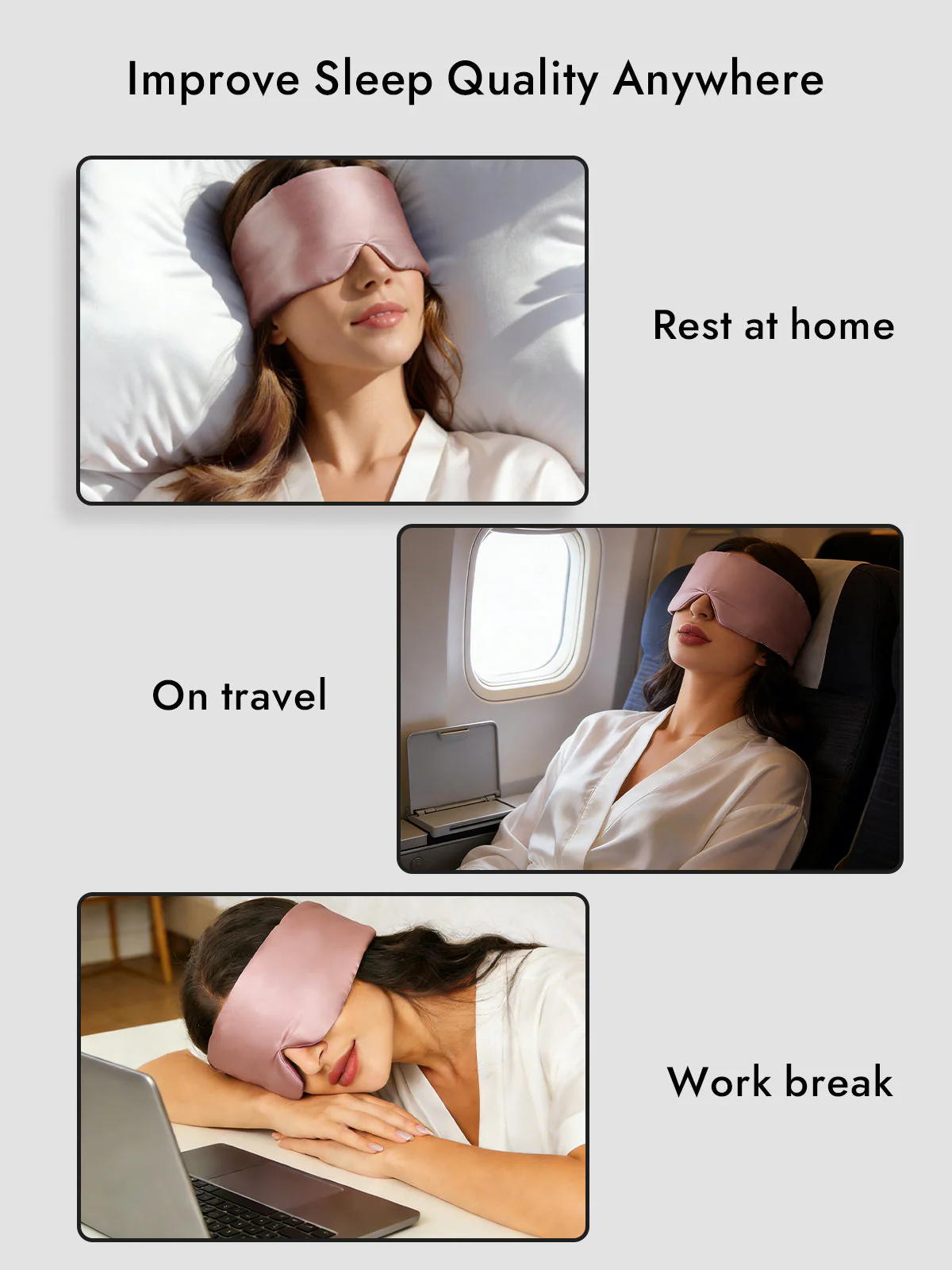 Elegant One Piece Silk Sleep Eye Mask - Image 30