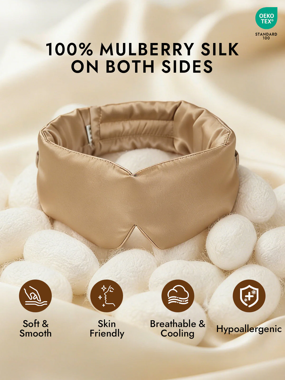 Elegant One Piece Silk Sleep Eye Mask - Image 32