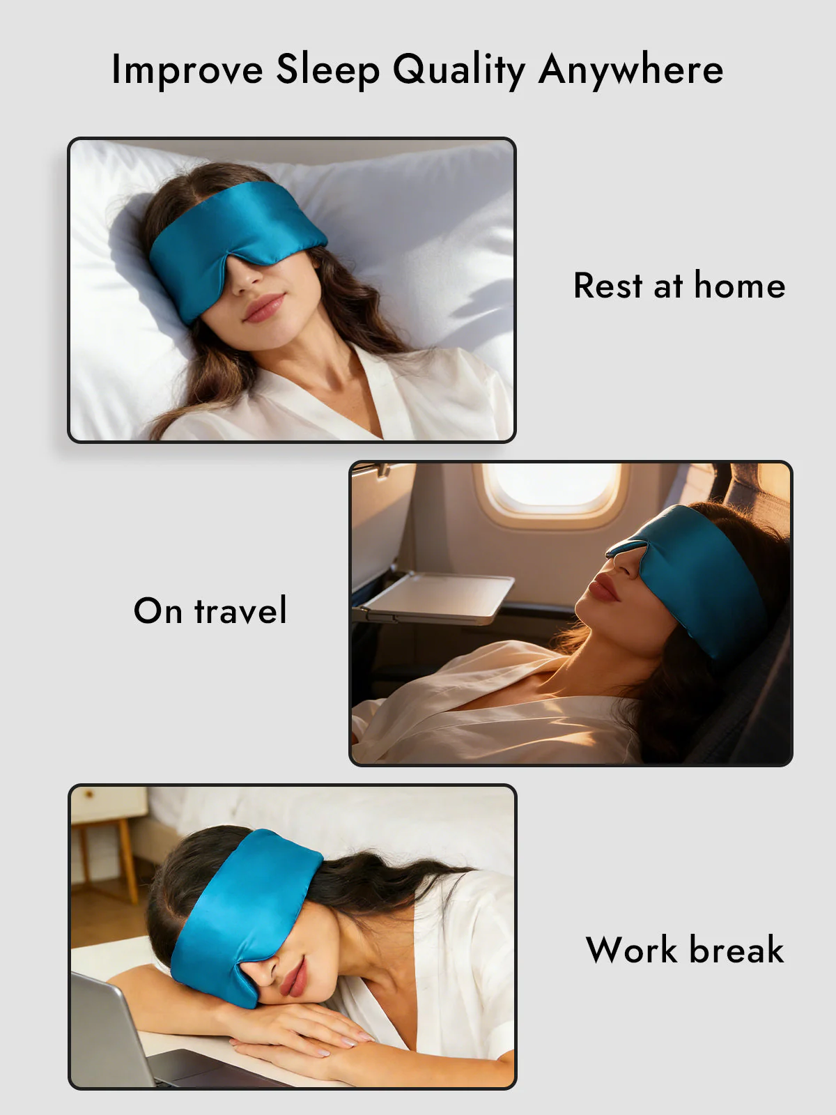 Elegant One Piece Silk Sleep Eye Mask - Image 48