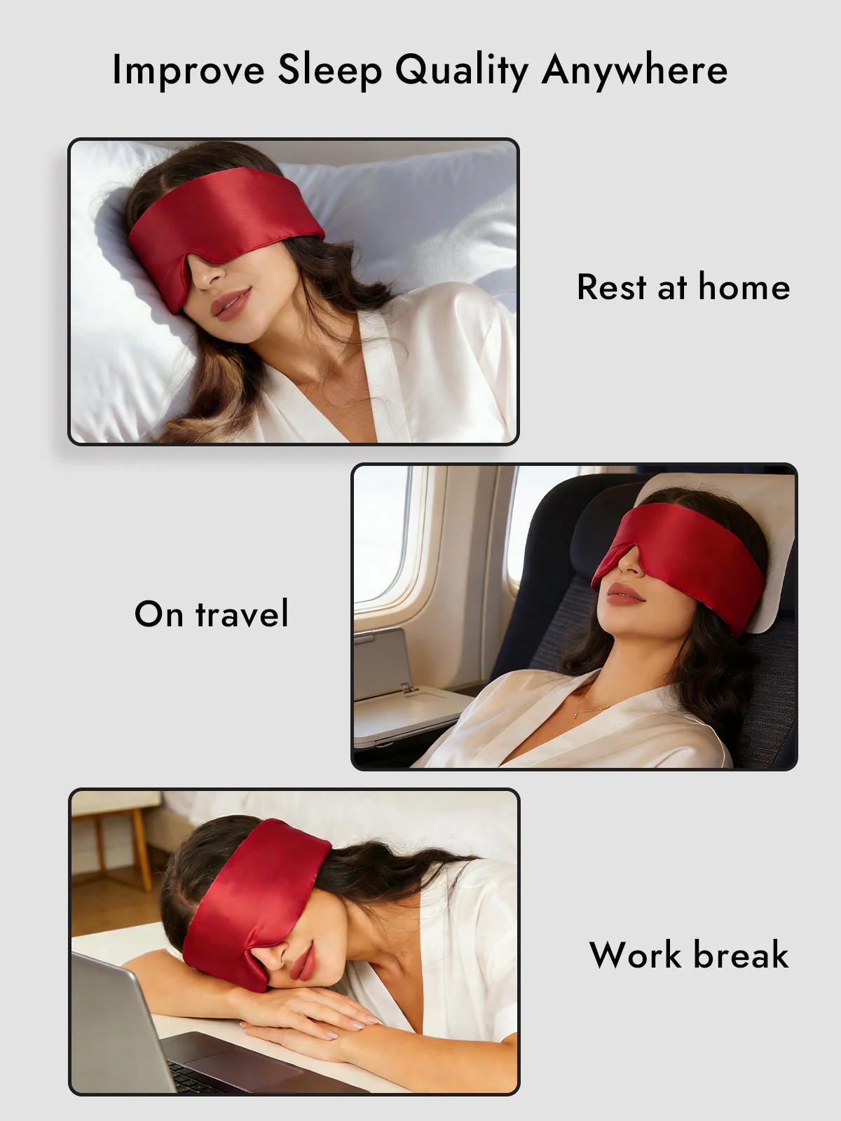 Elegant One Piece Silk Sleep Eye Mask - Image 54