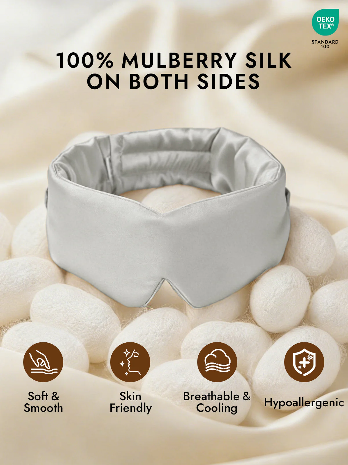Elegant One Piece Silk Sleep Eye Mask - Image 56