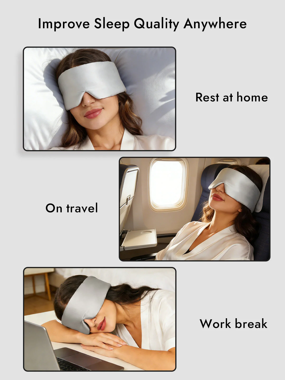 Elegant One Piece Silk Sleep Eye Mask - Image 60