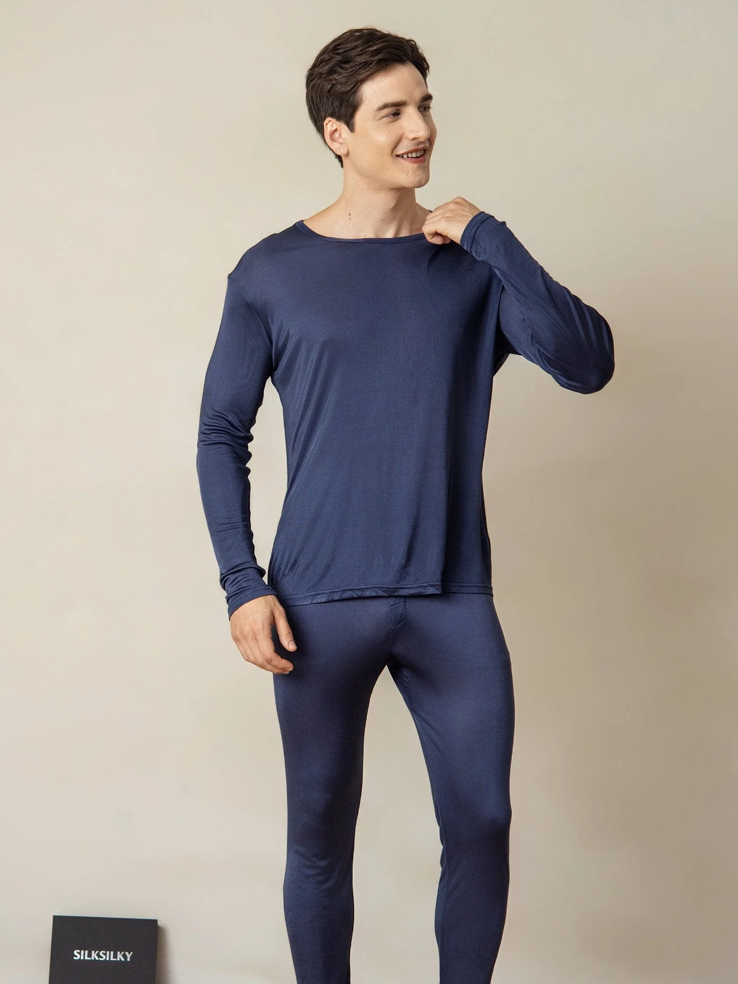 Men's Silk Jersey Long Sleeve Long Johns - Image 14