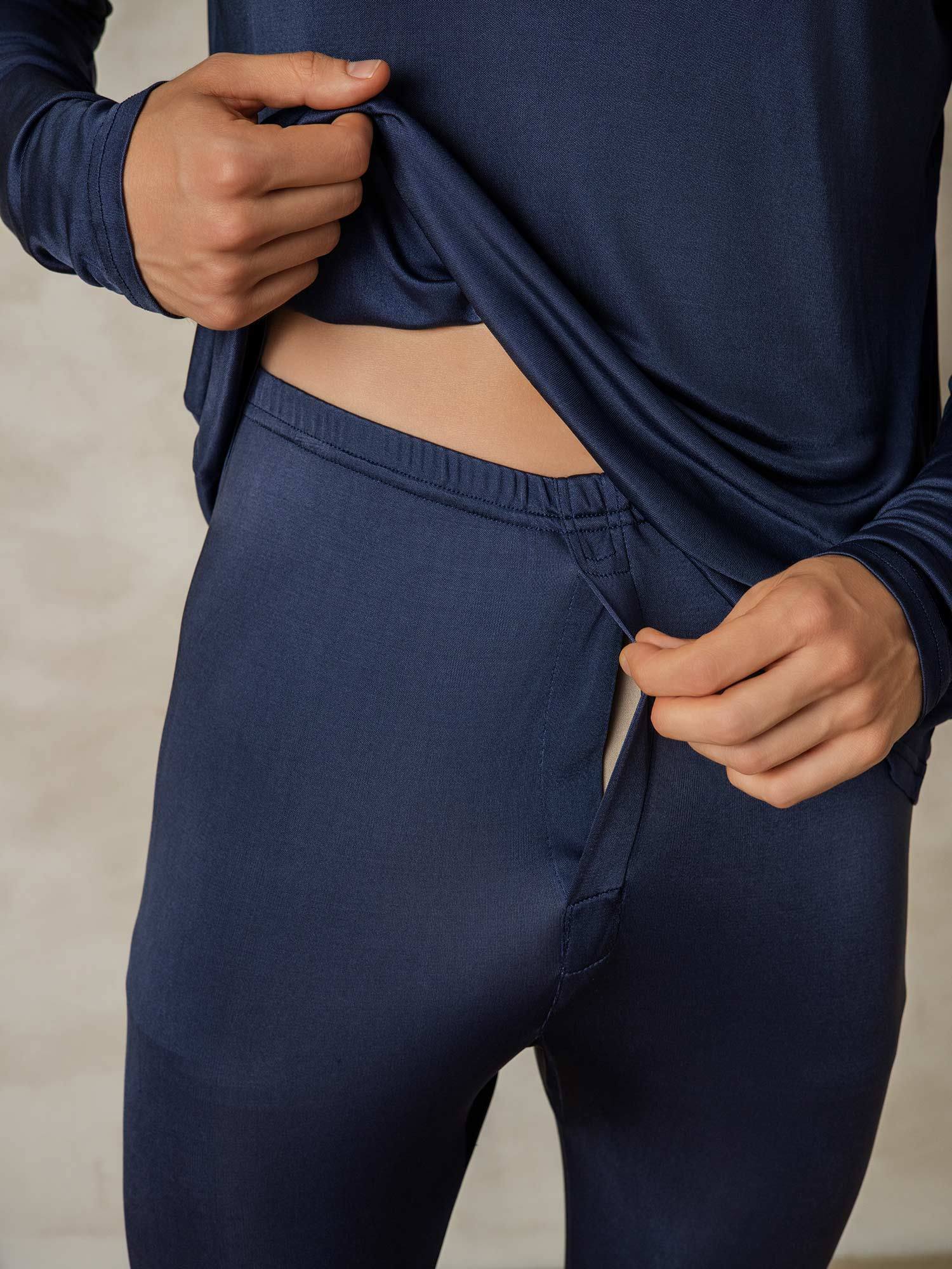 Men's Silk Jersey Long Sleeve Long Johns - Image 16