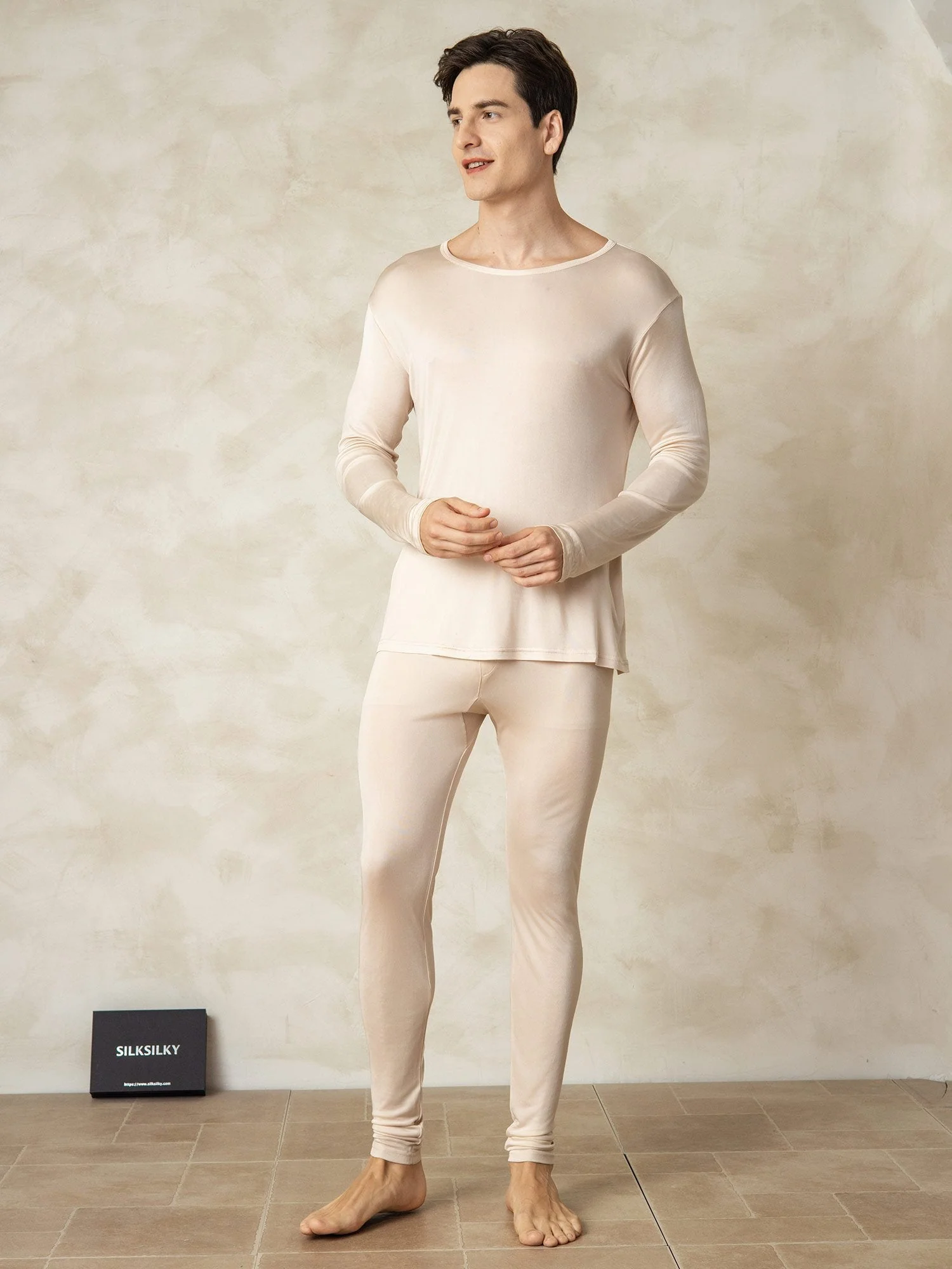 Men's Silk Jersey Long Sleeve Long Johns - Image 17
