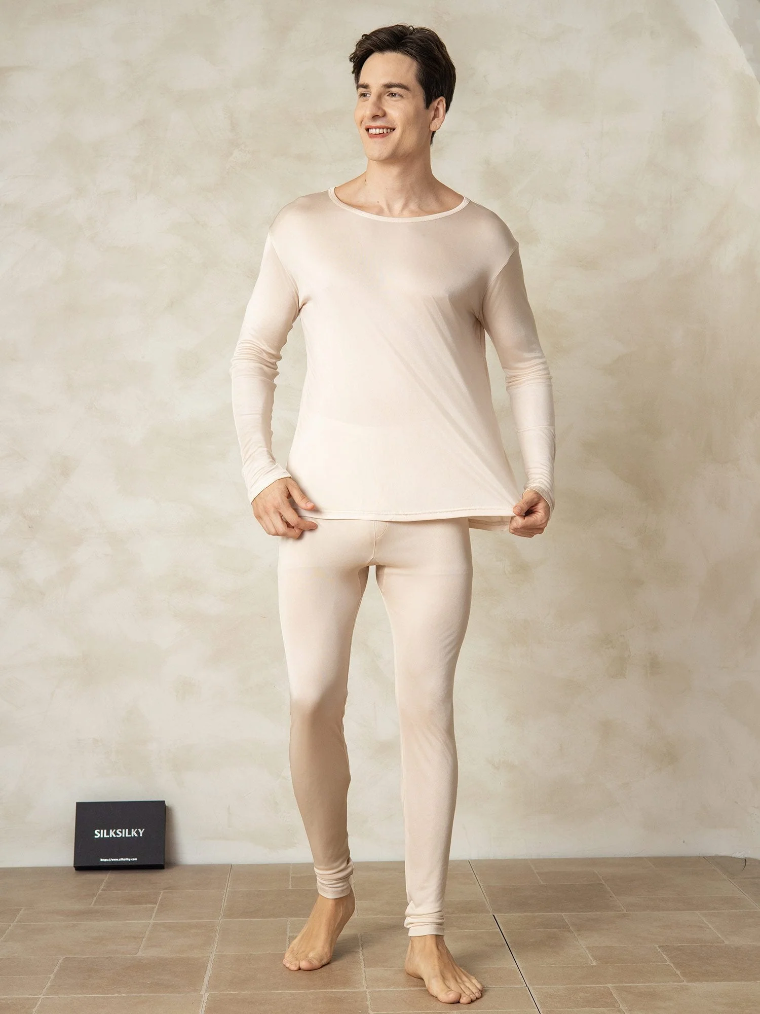 Men's Silk Jersey Long Sleeve Long Johns - Image 19