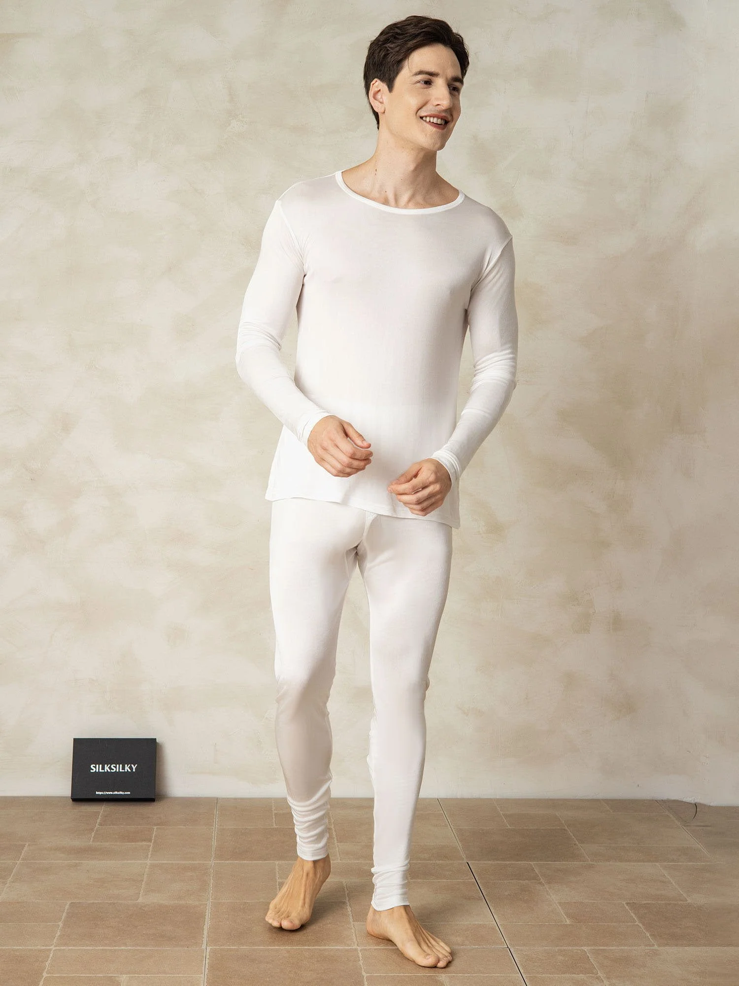 Men's Silk Jersey Long Sleeve Long Johns - Image 24