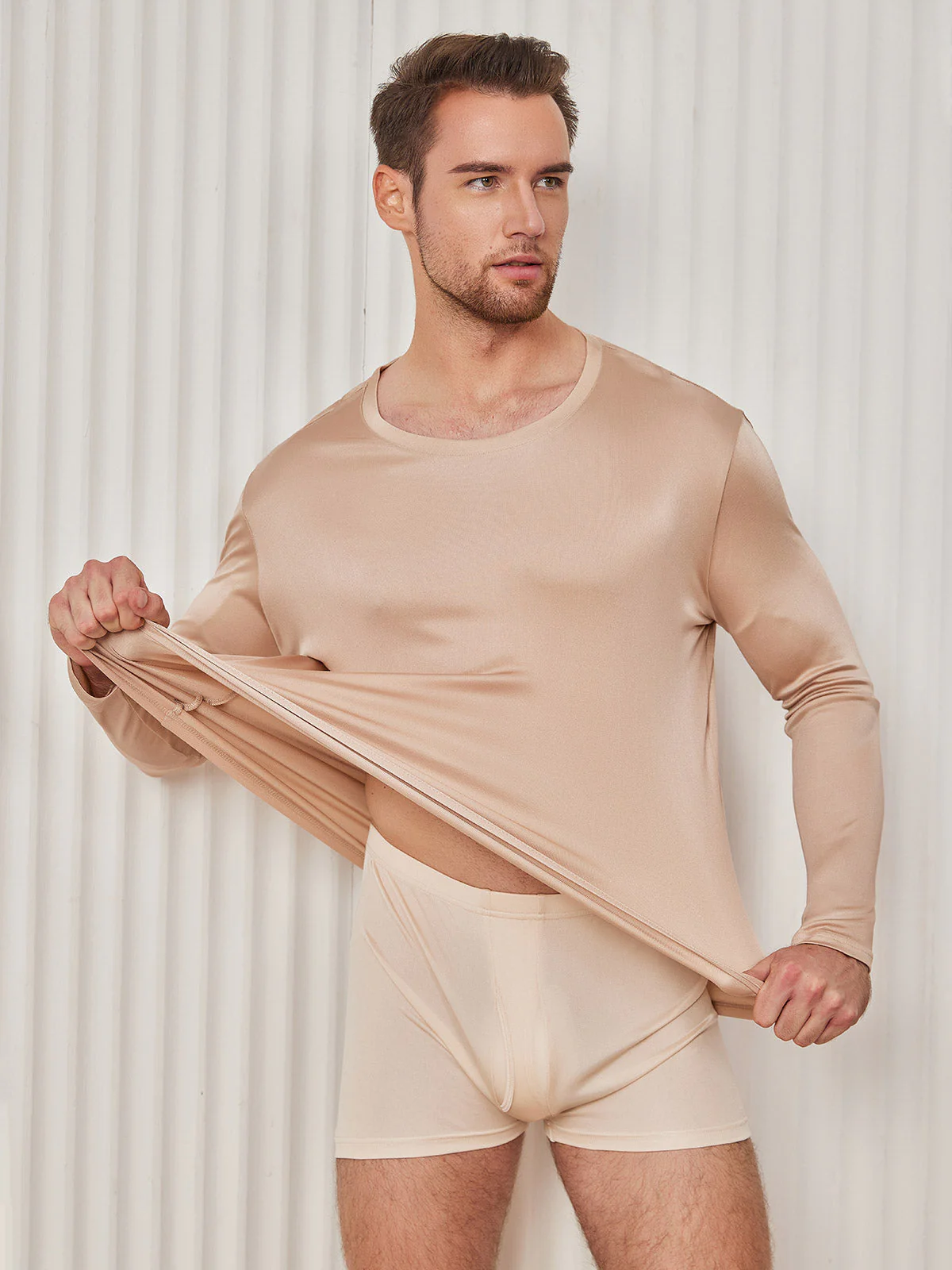 Mens Fashion Silk Jersey Tee - Image 16