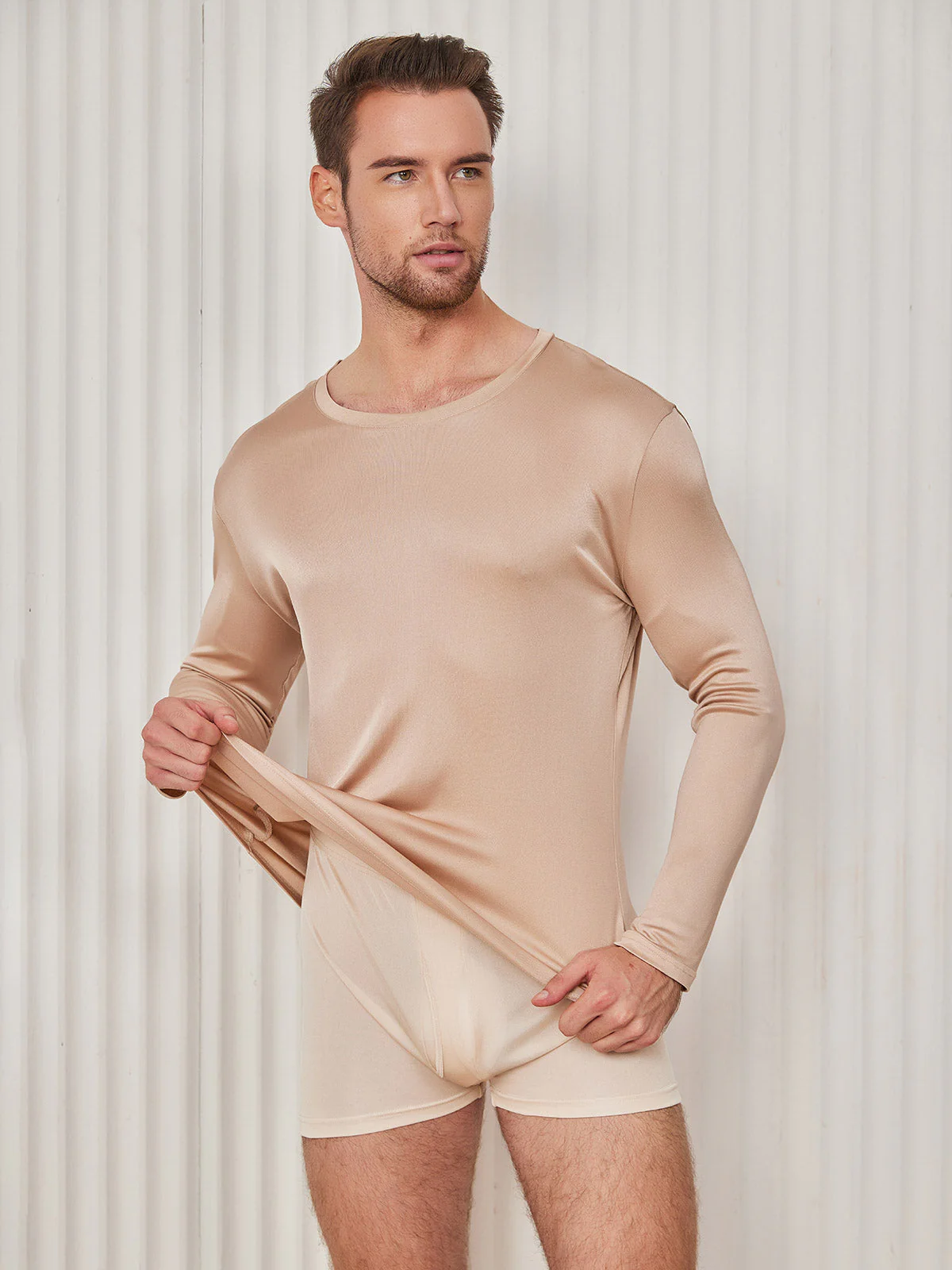 Mens Fashion Silk Jersey Tee - Image 17