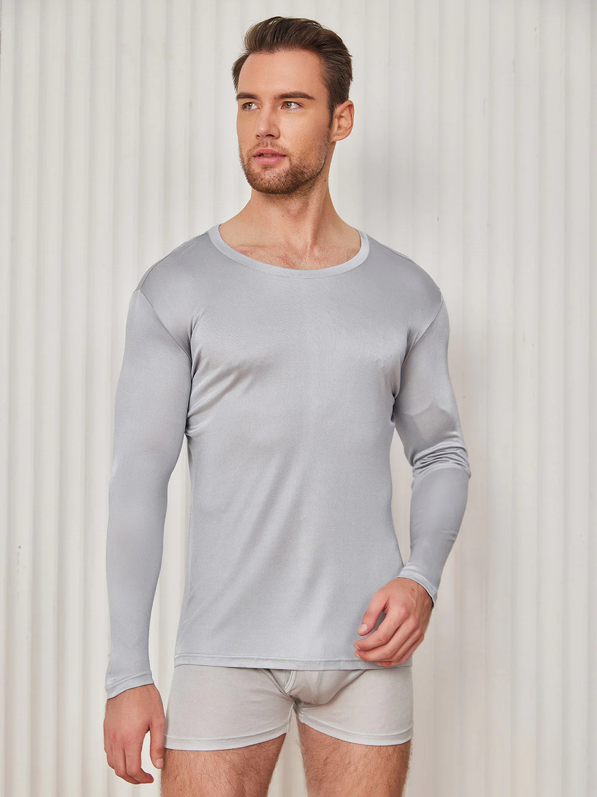 Mens Fashion Silk Jersey Tee - Image 19