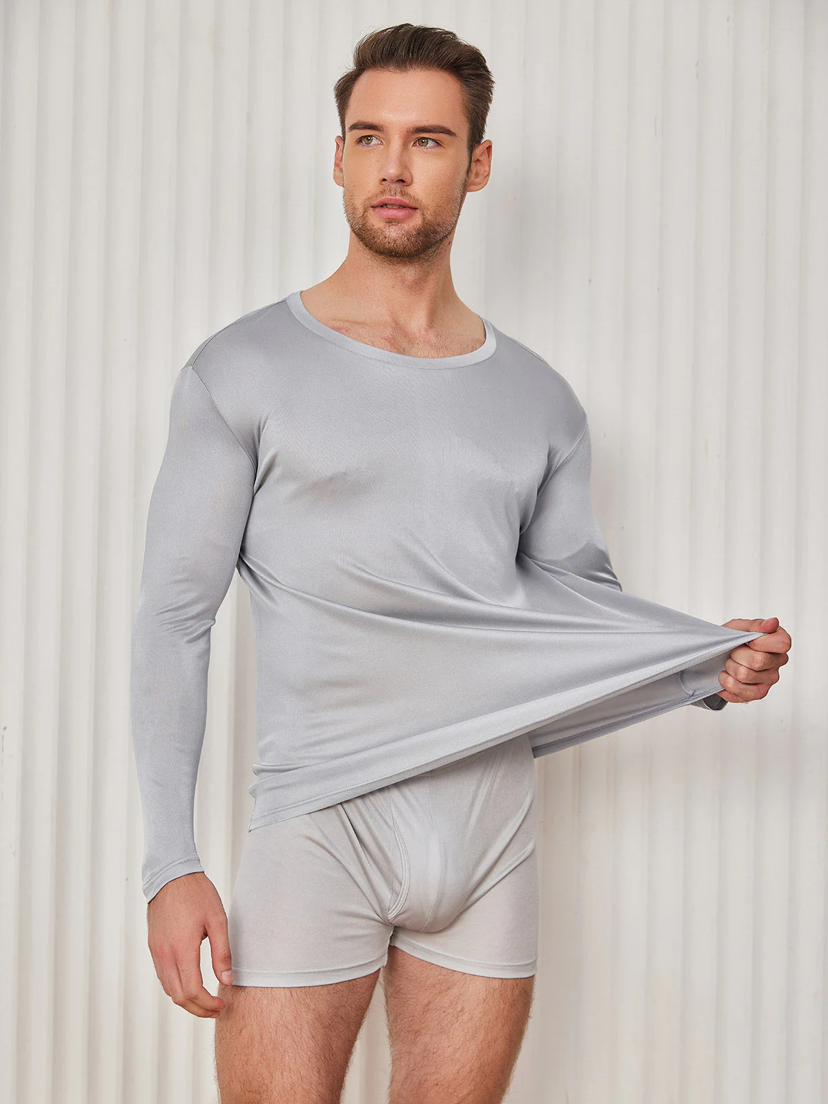 Mens Fashion Silk Jersey Tee - Image 21
