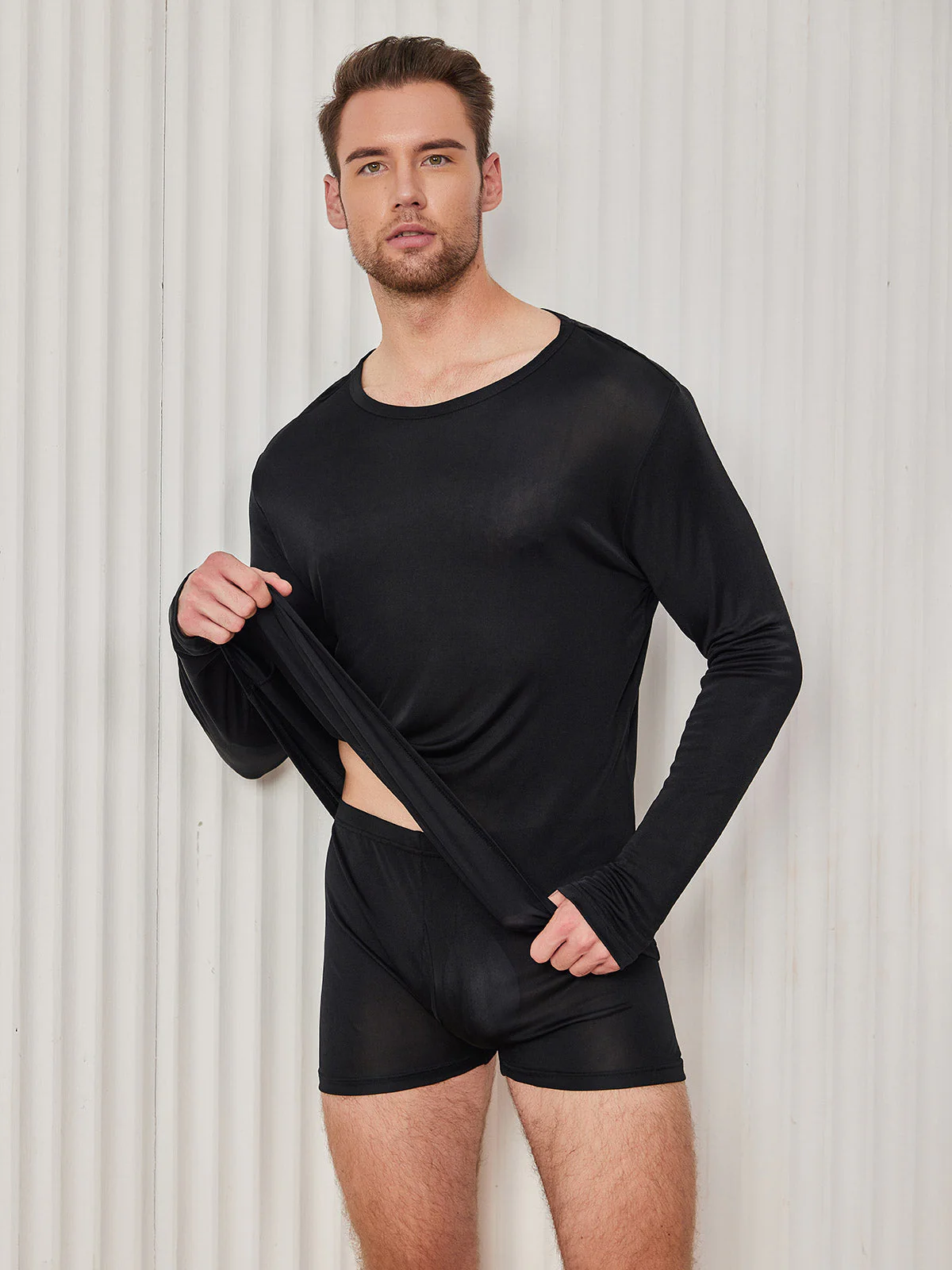 Mens Fashion Silk Jersey Tee - Image 6