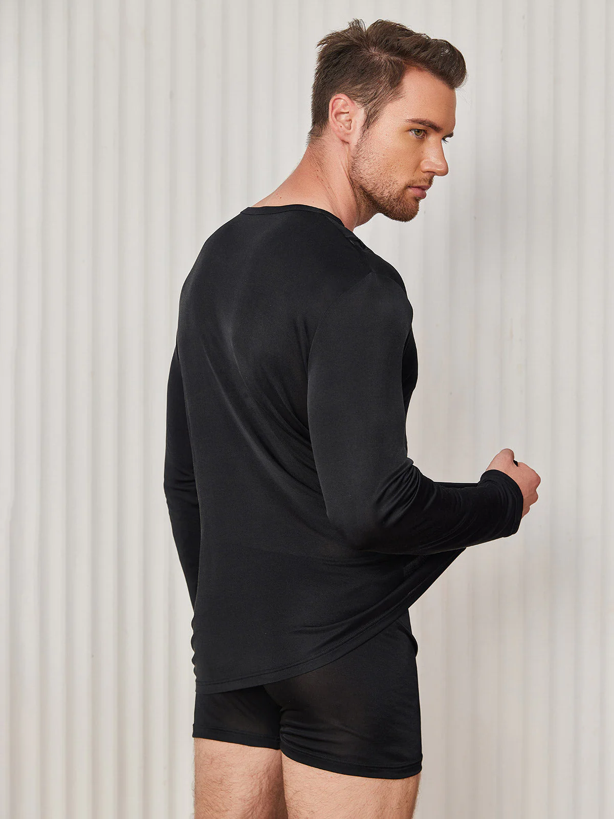 Mens Fashion Silk Jersey Tee - Image 7