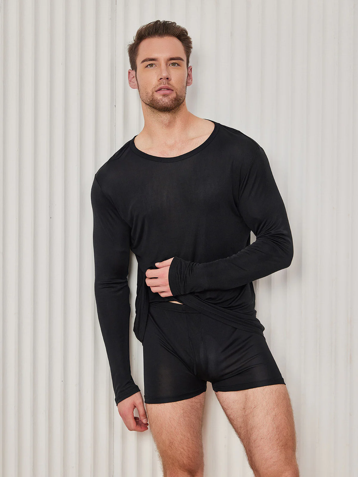 Mens Fashion Silk Jersey Tee - Image 8