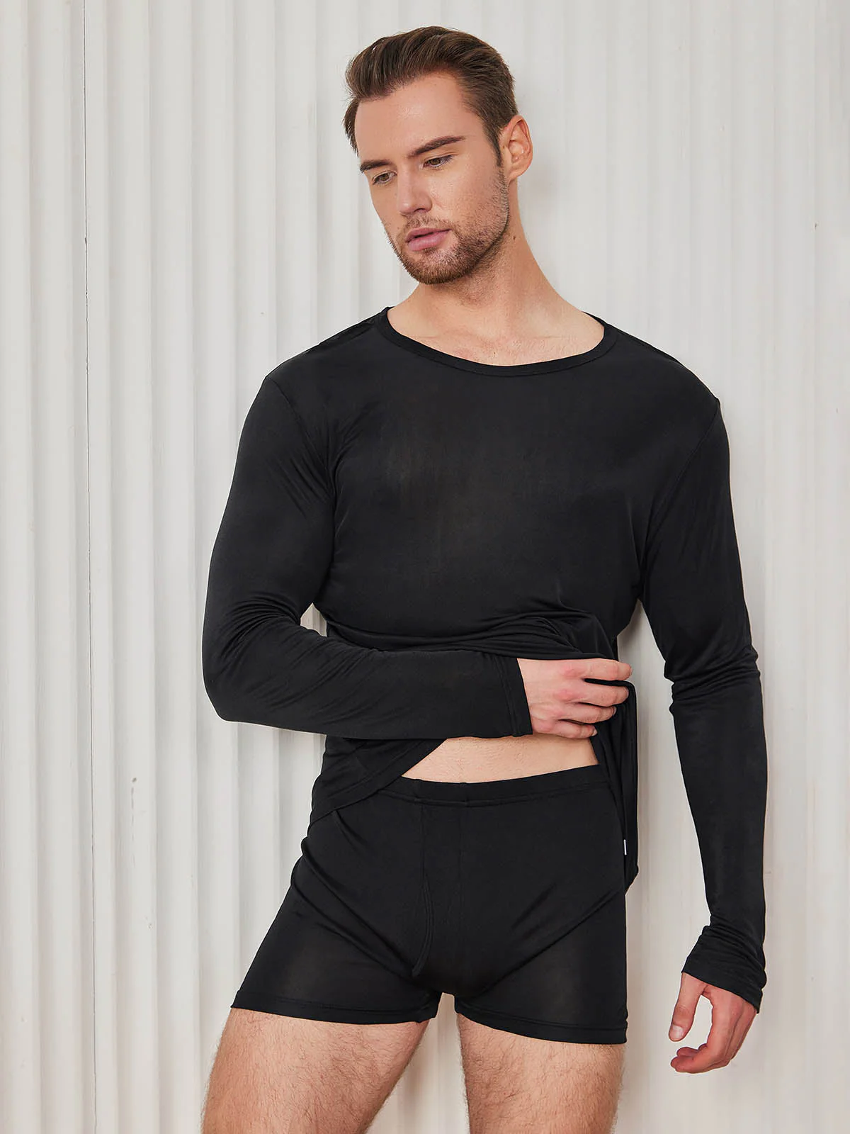 Mens Fashion Silk Jersey Tee - Image 9