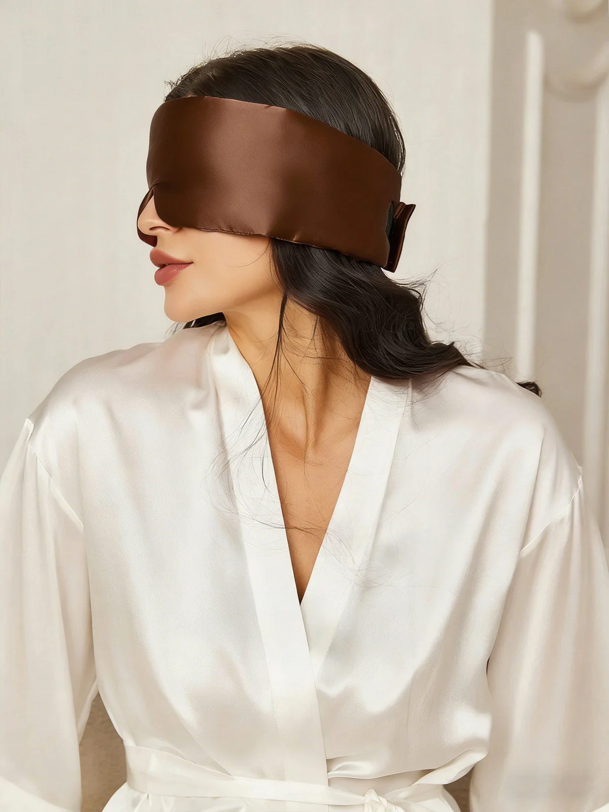 One Piece Silk Sleep Eye Mask With Velcro - Image 24