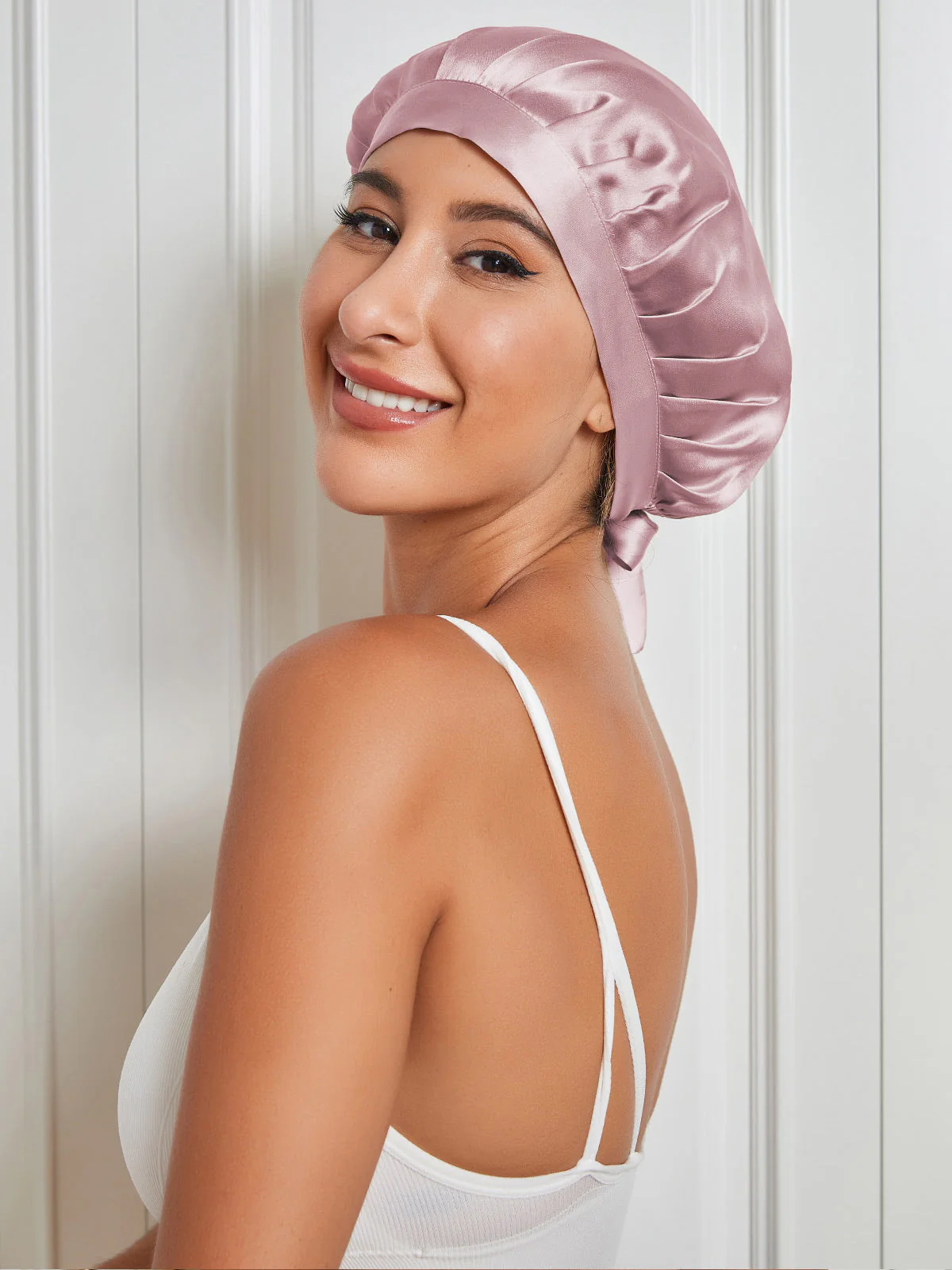 Pure Silk Classic Bonnet with Ribbons - Image 28