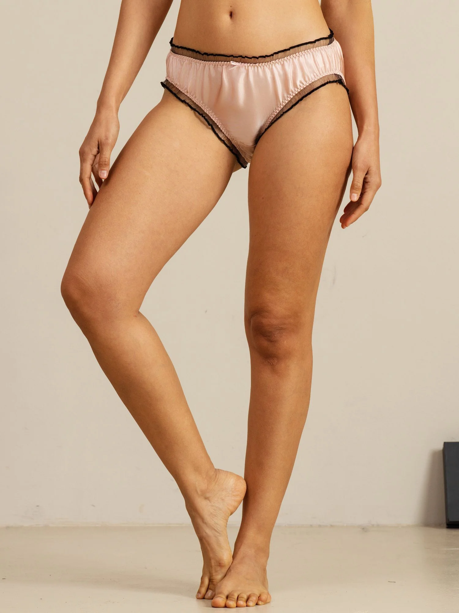 Pure Silk Comfort Ruffle Sheer Trim Panty - Image 16