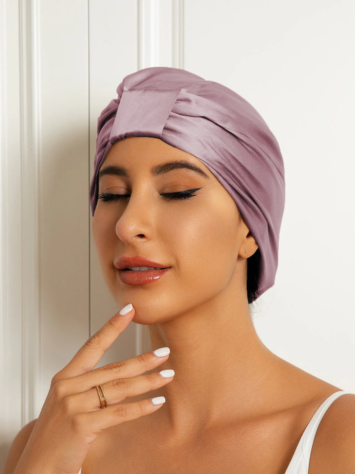 Pure Silk Double Layer Night Turban Bonnet - Image 12