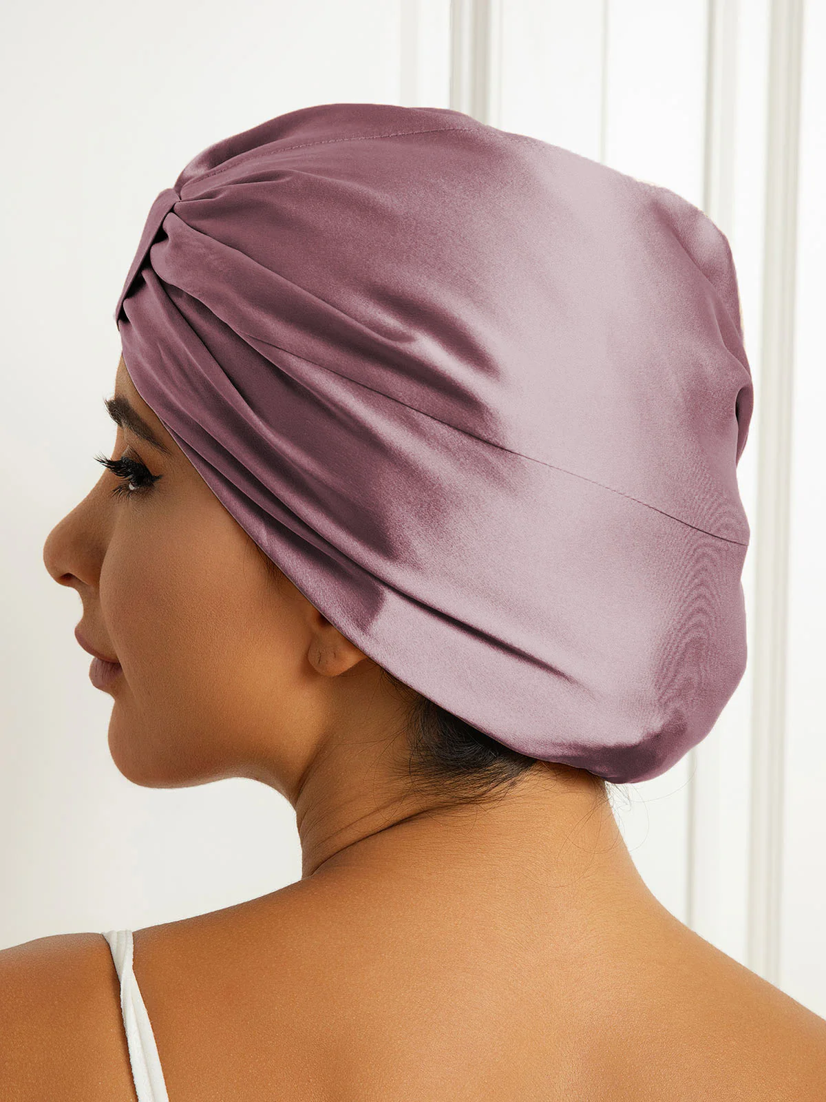 Pure Silk Double Layer Night Turban Bonnet - Image 14