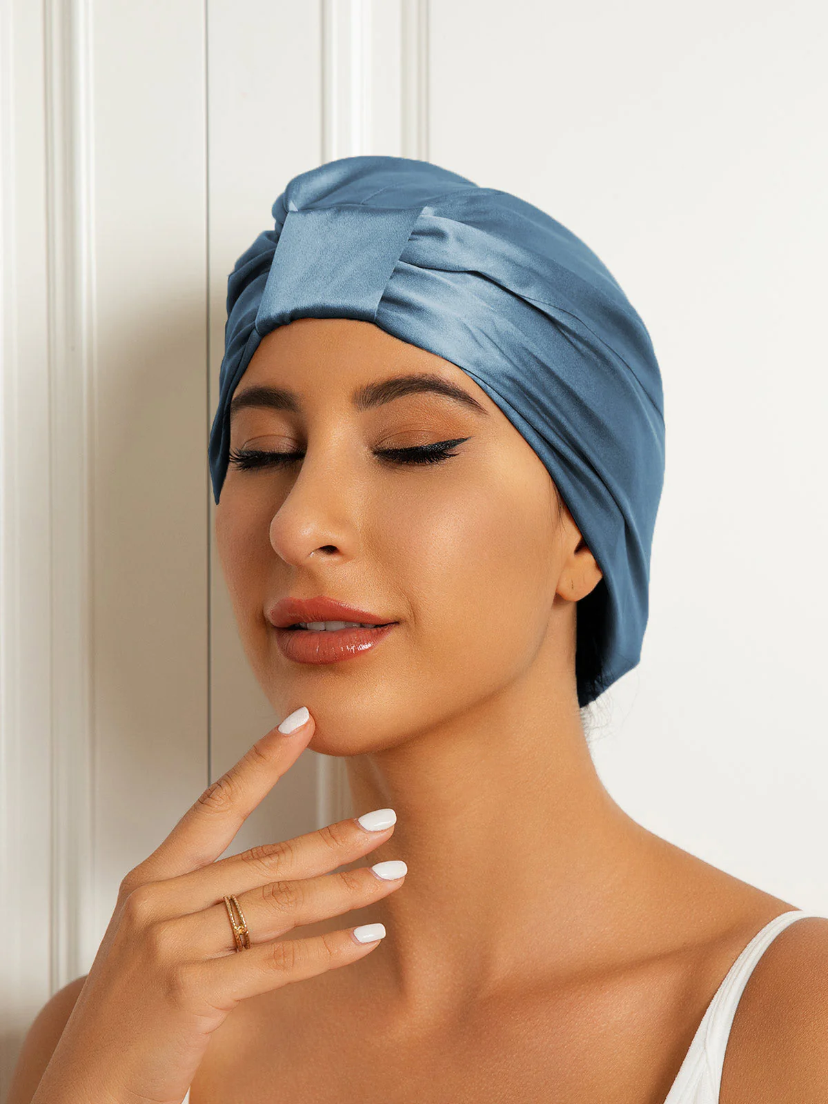 Pure Silk Double Layer Night Turban Bonnet - Image 18