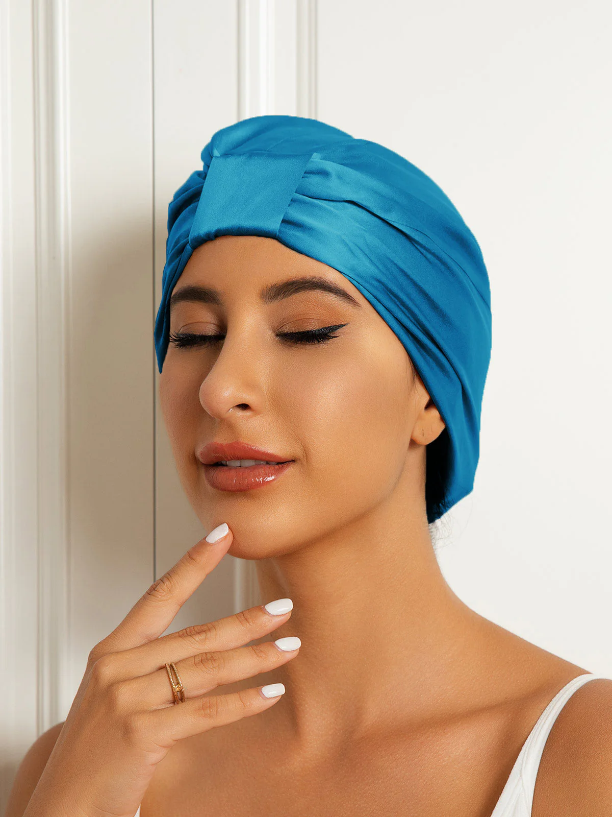 Pure Silk Double Layer Night Turban Bonnet - Image 23