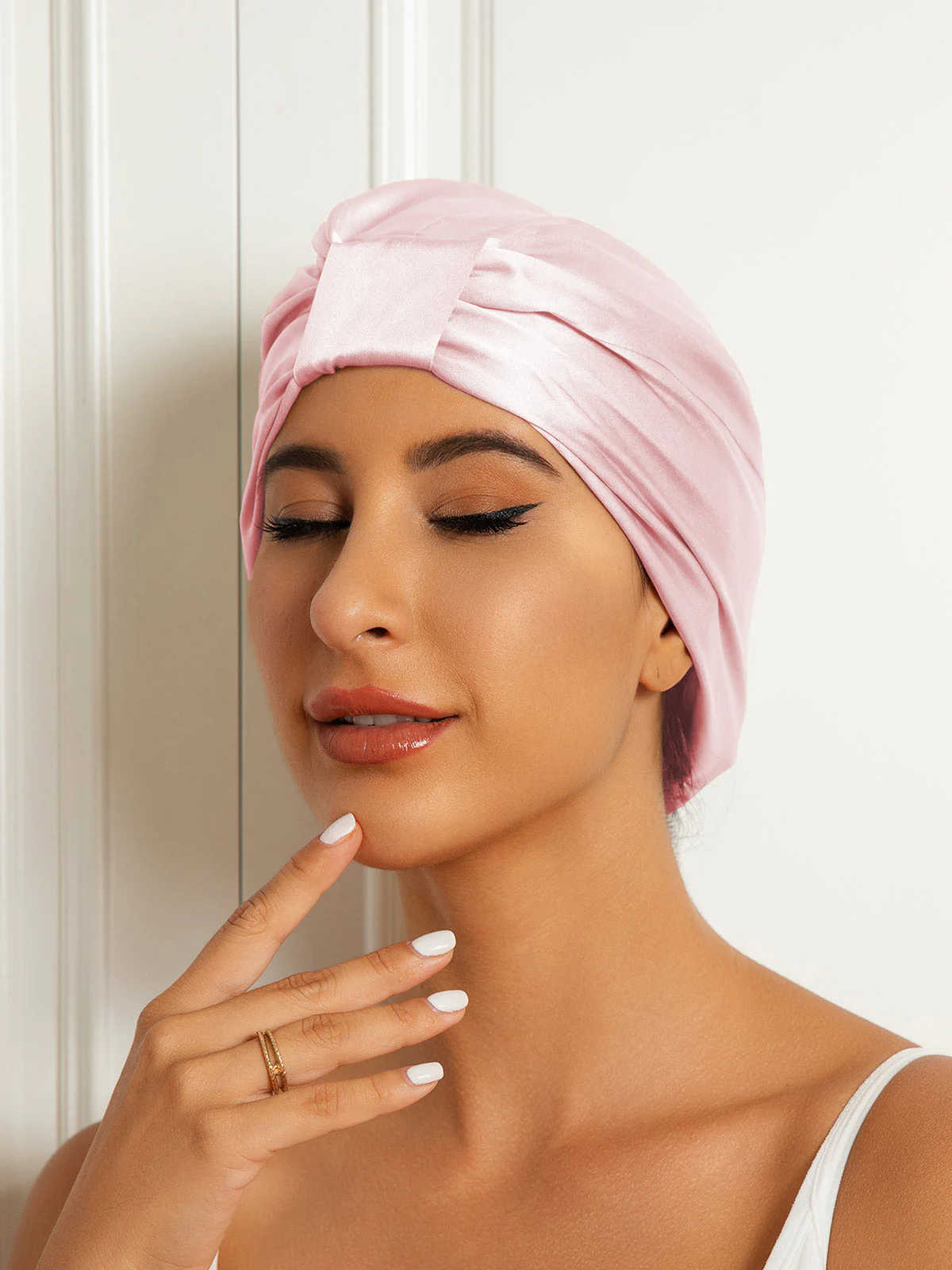 Pure Silk Double Layer Night Turban Bonnet - Image 28