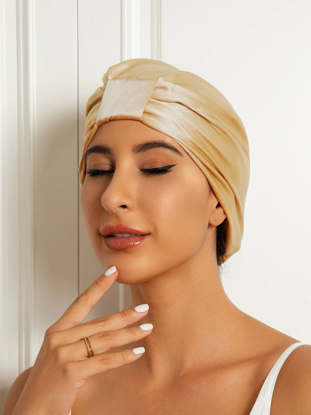Pure Silk Double Layer Night Turban Bonnet - Image 32
