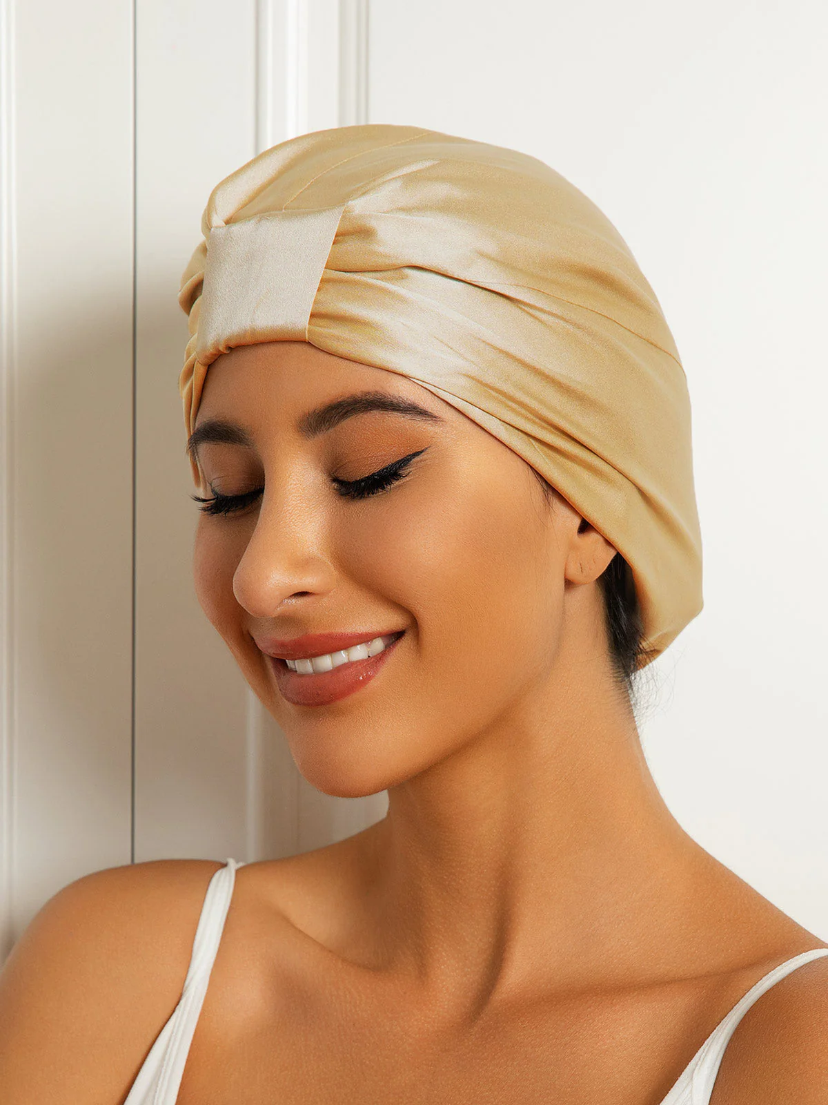 Pure Silk Double Layer Night Turban Bonnet - Image 33