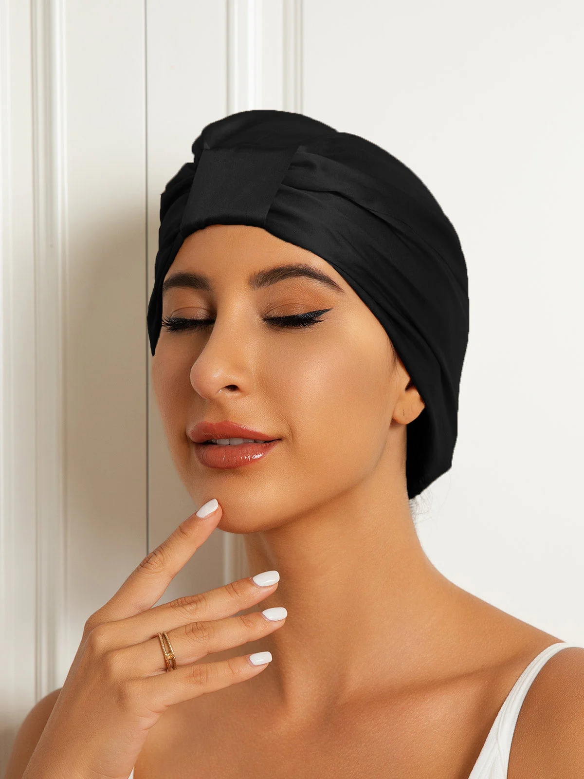 Pure Silk Double Layer Night Turban Bonnet - Image 8