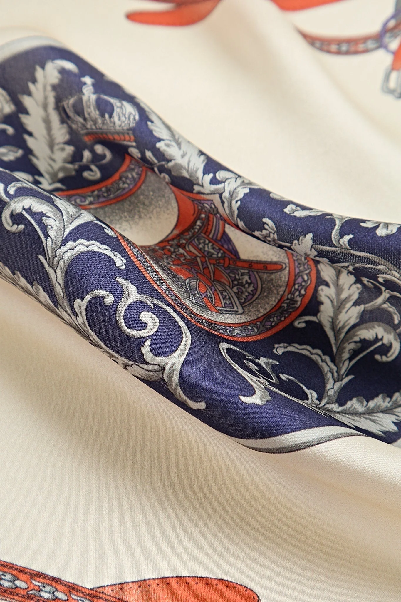 Pure Silk Floral Square Scarf - Size 53x53cm - Image 5