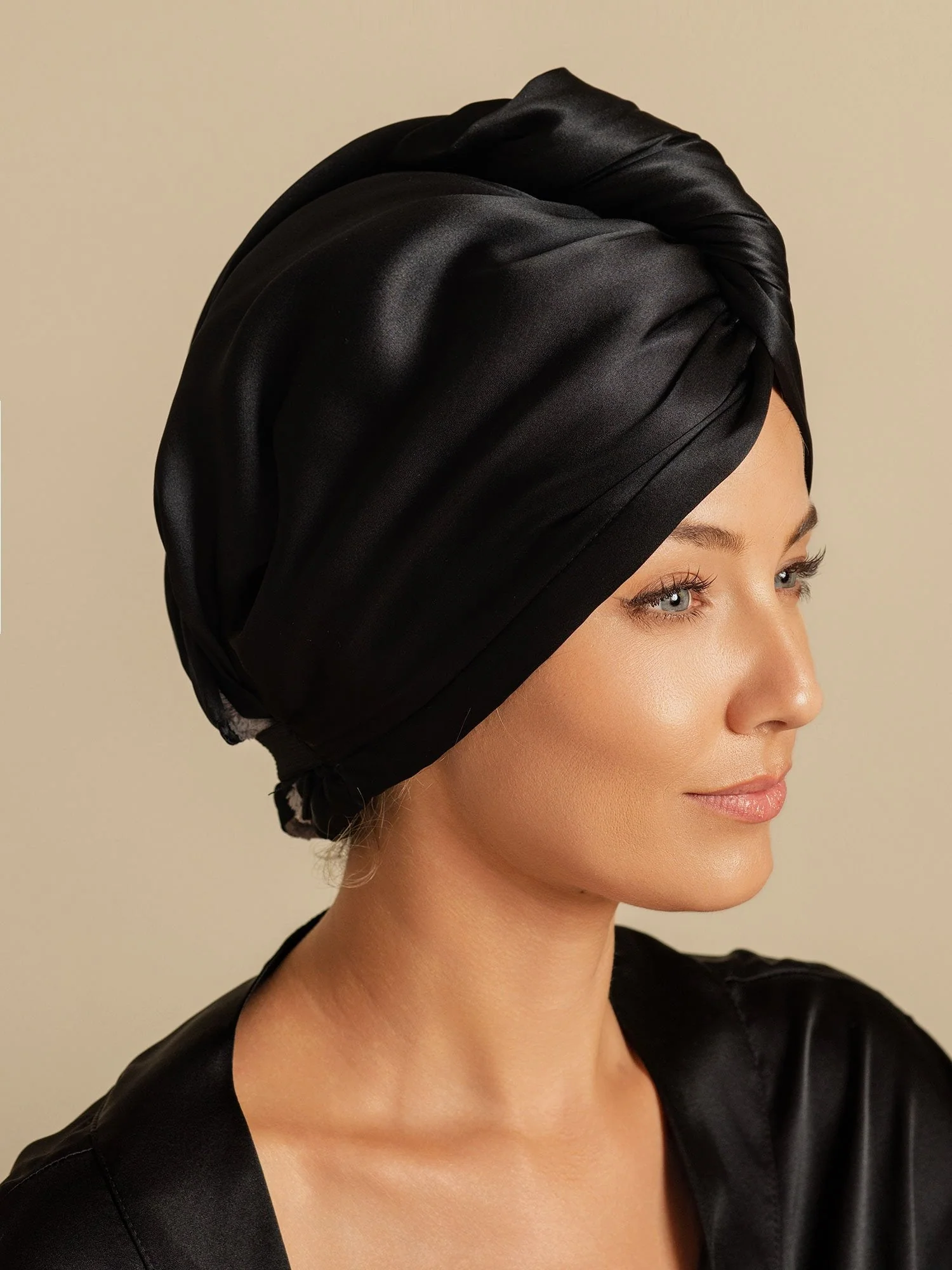 Pure Silk Hair Towel Wrap – Quick Dry, Frizz Free & Gentle on Hair - Image 10