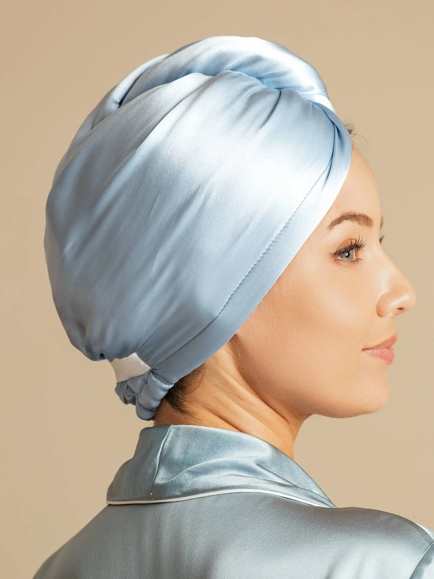 Pure Silk Hair Towel Wrap – Quick Dry, Frizz Free & Gentle on Hair - Image 12
