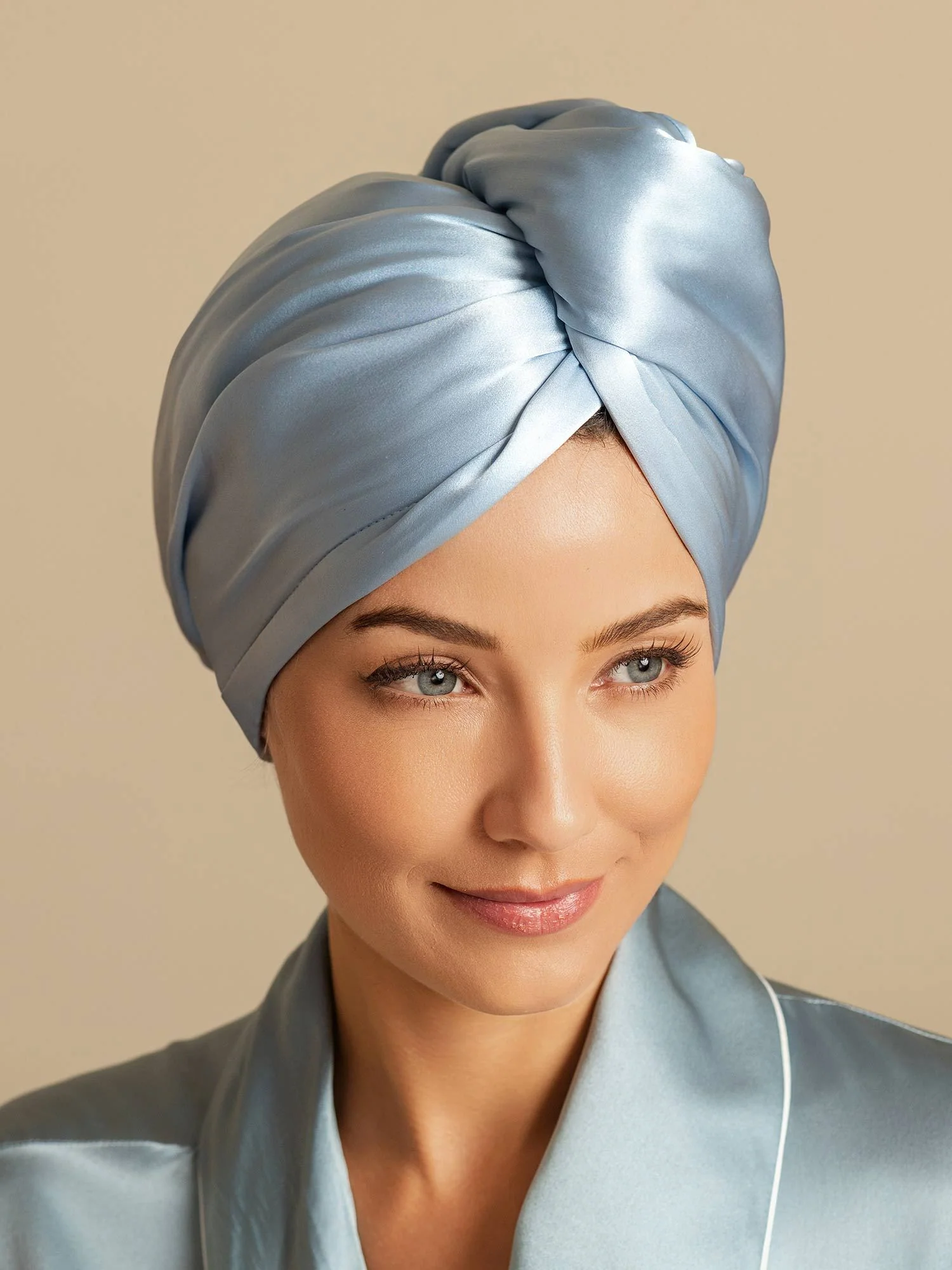 Pure Silk Hair Towel Wrap – Quick Dry, Frizz Free & Gentle on Hair - Image 13