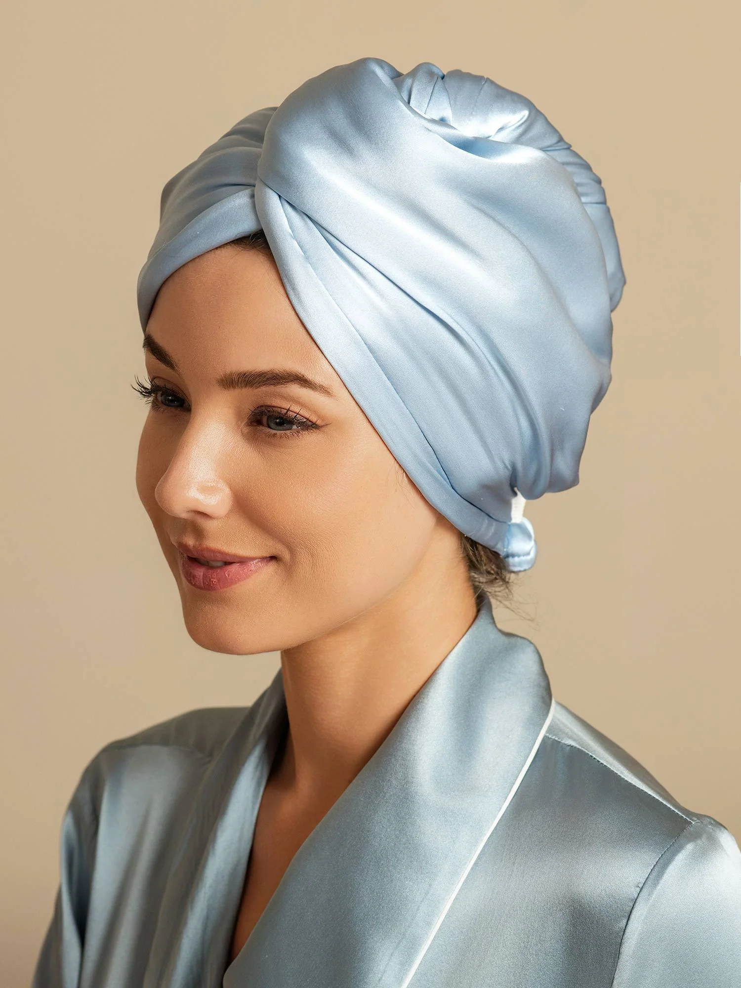 Pure Silk Hair Towel Wrap – Quick Dry, Frizz Free & Gentle on Hair - Image 15