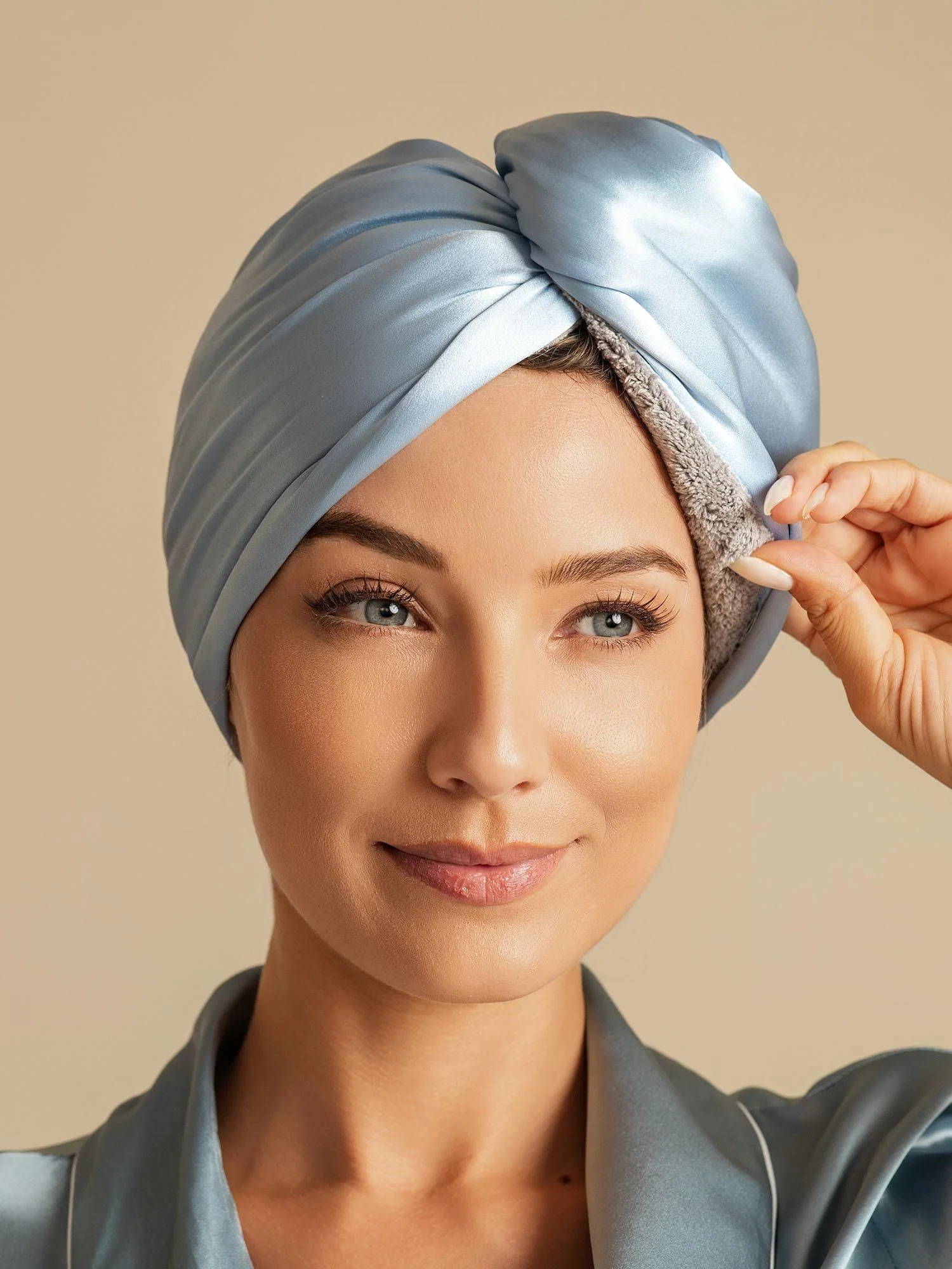 Pure Silk Hair Towel Wrap – Quick Dry, Frizz Free & Gentle on Hair - Image 16