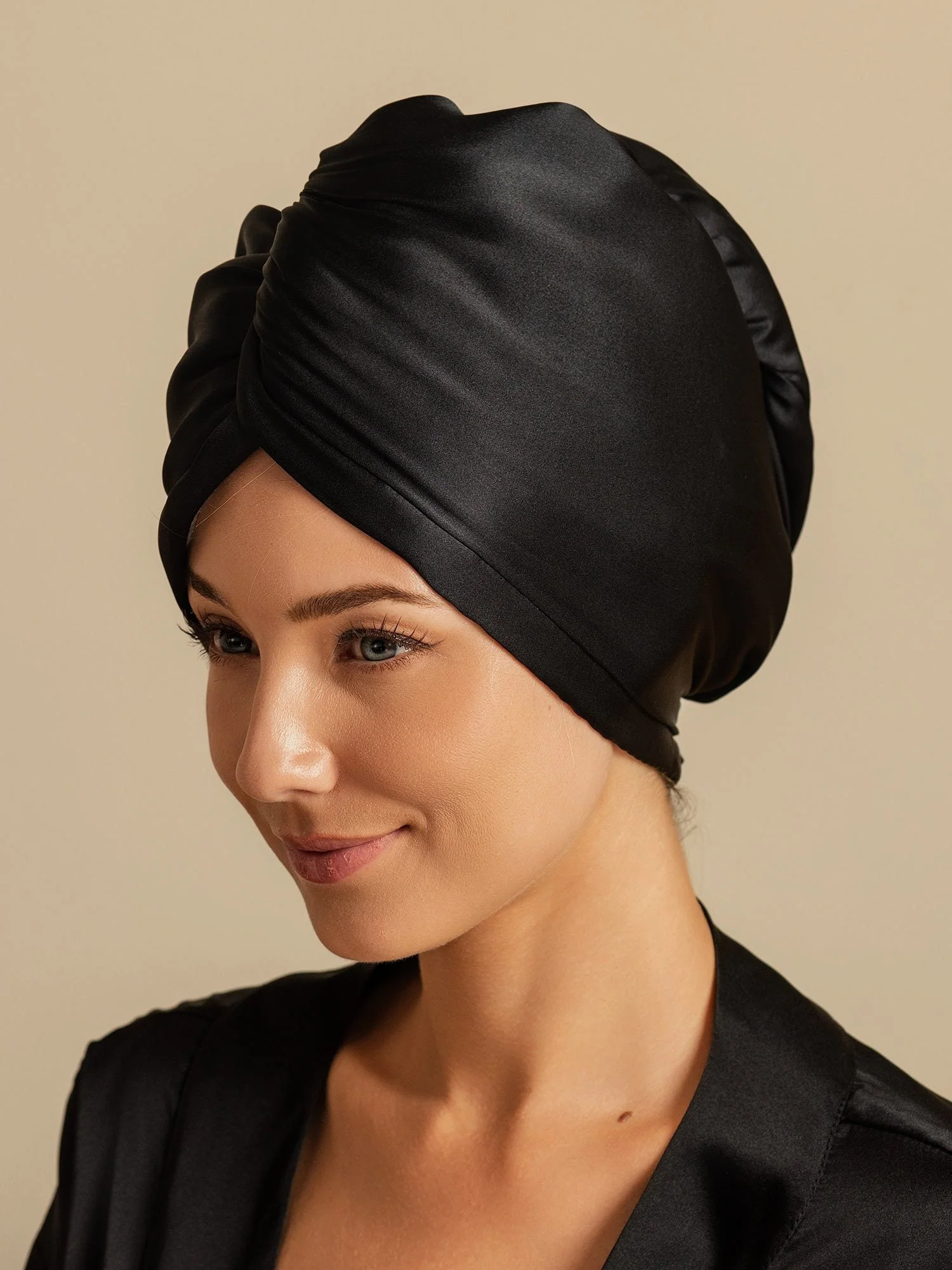 Pure Silk Hair Towel Wrap – Quick Dry, Frizz Free & Gentle on Hair - Image 9