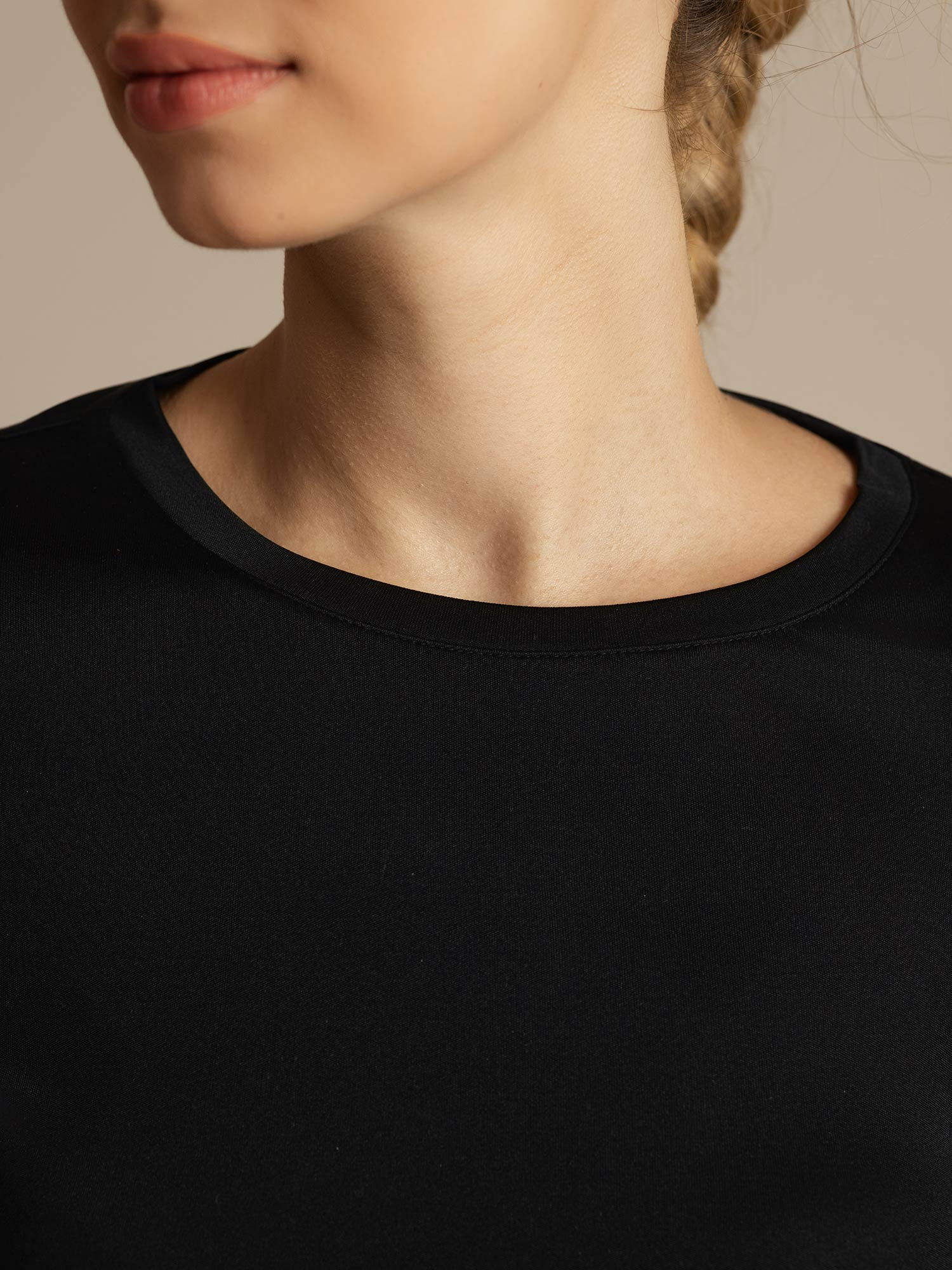Pure Silk Long Sleeve Round Neck Women's Sport T-shirt - Image 6