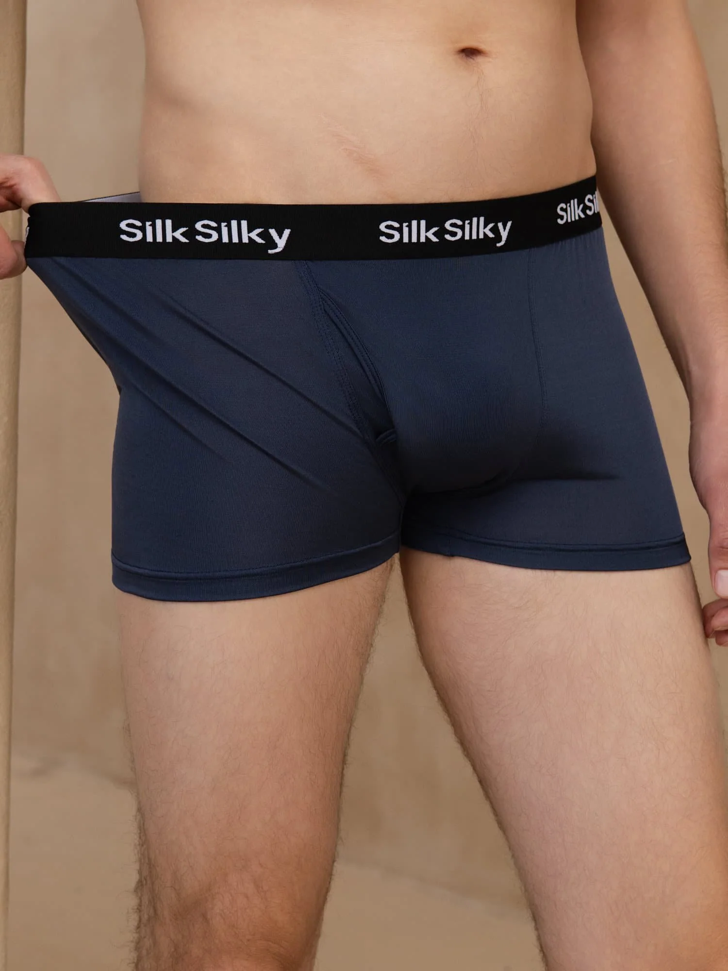 Pure Silk Men's Comfort Breathable Boxer Brief Underwear - Image 10